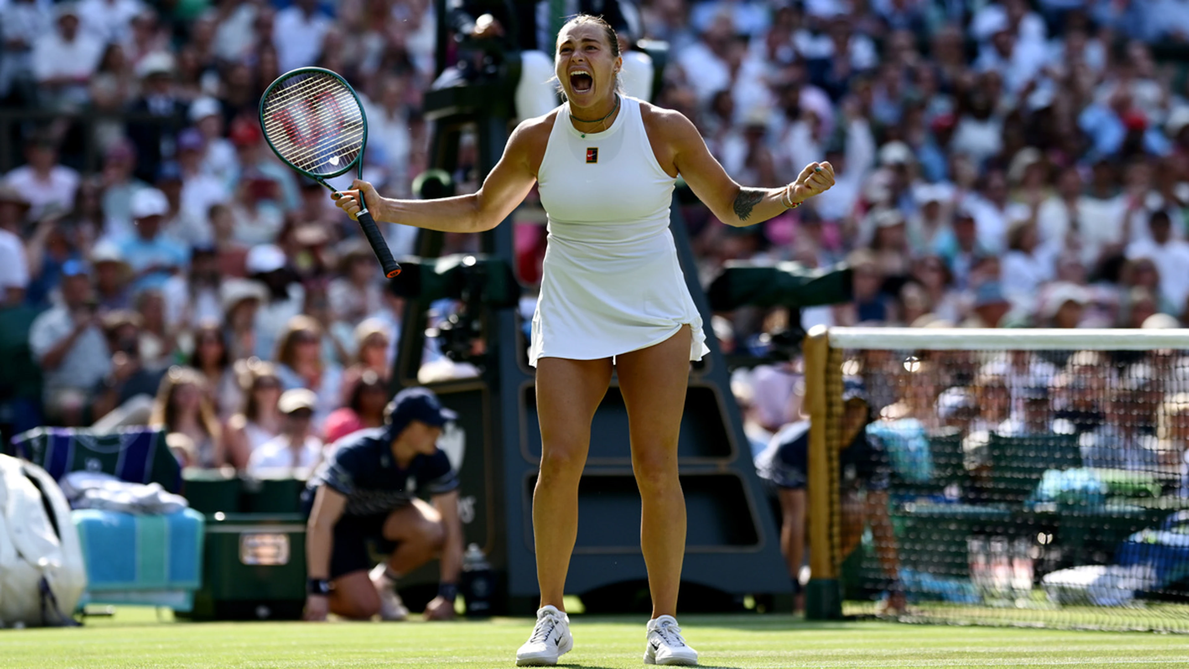 Sabalenka battles back to reach Wimbledon semis