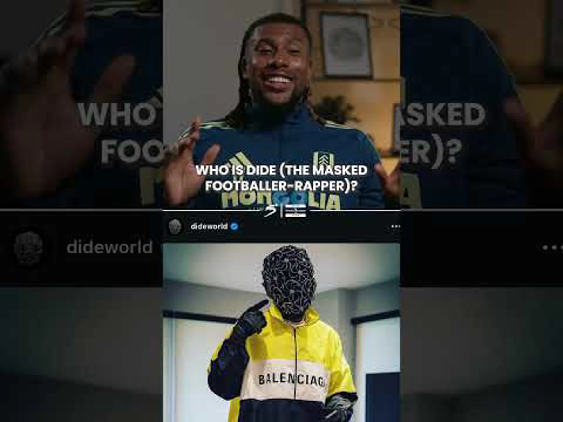 Is Alex Iwobi Dide (the masked footballer-rapper)? 👀