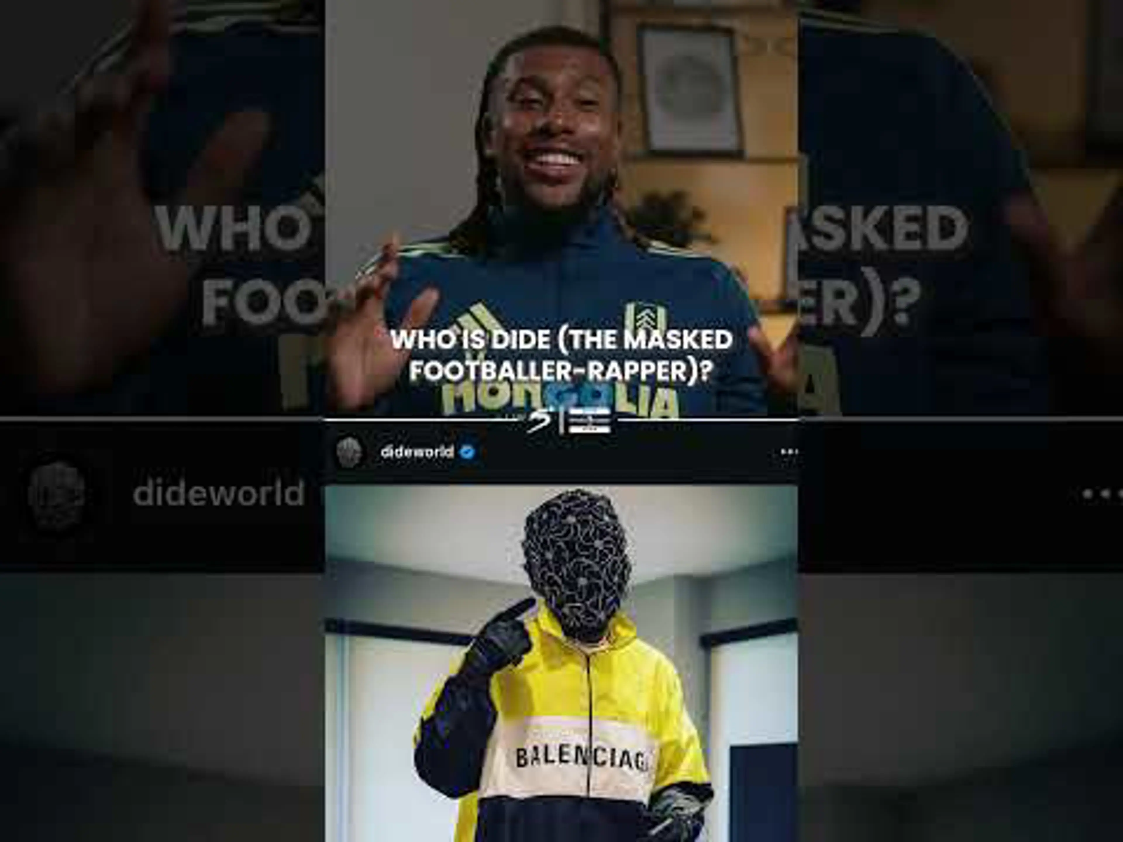 Is Alex Iwobi Dide (the masked footballer-rapper)? 👀
