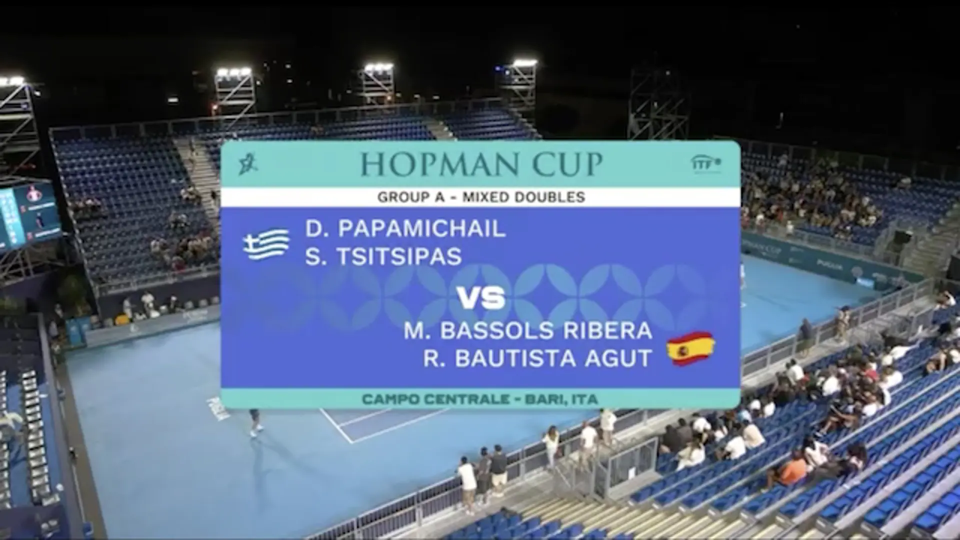 D Papamichail/S Tsitsipas v M Bassols/R Bautista Agut | Mixed Doubles | Match Highlights | Hopman Cup