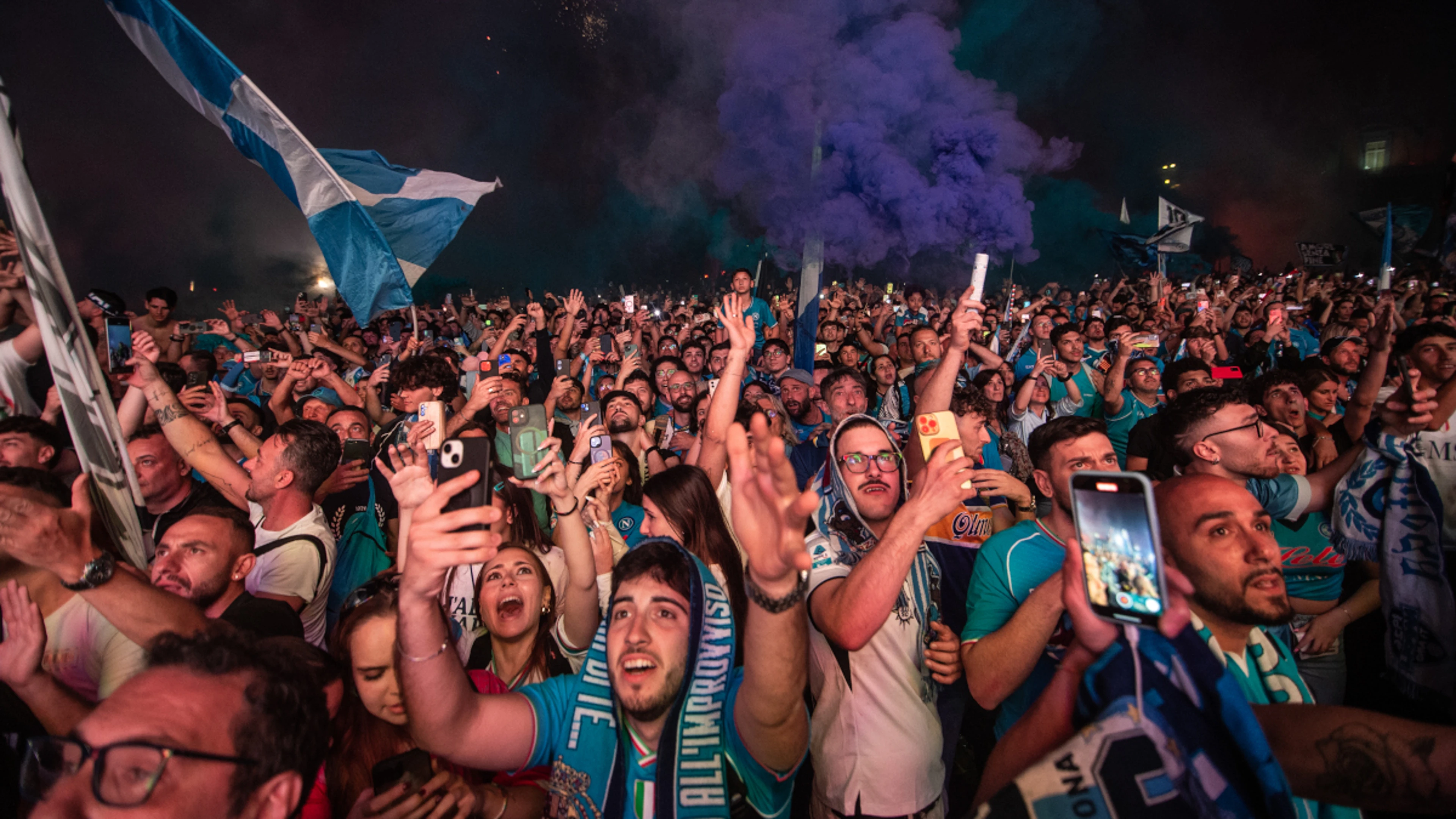 Napoli fans take over the city as Scudetto dream comes true