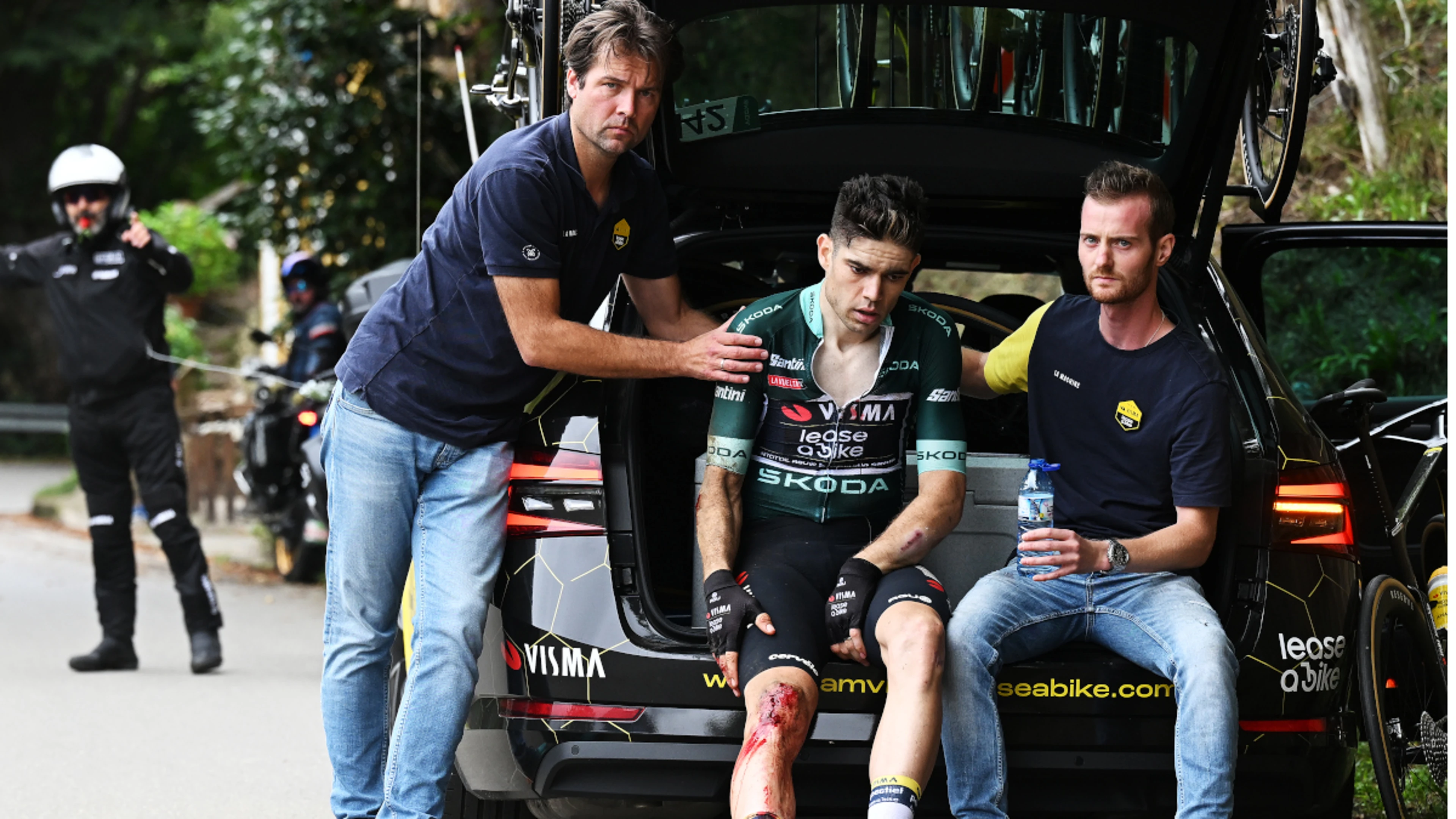 Injured Van Aert calls time on cycling season