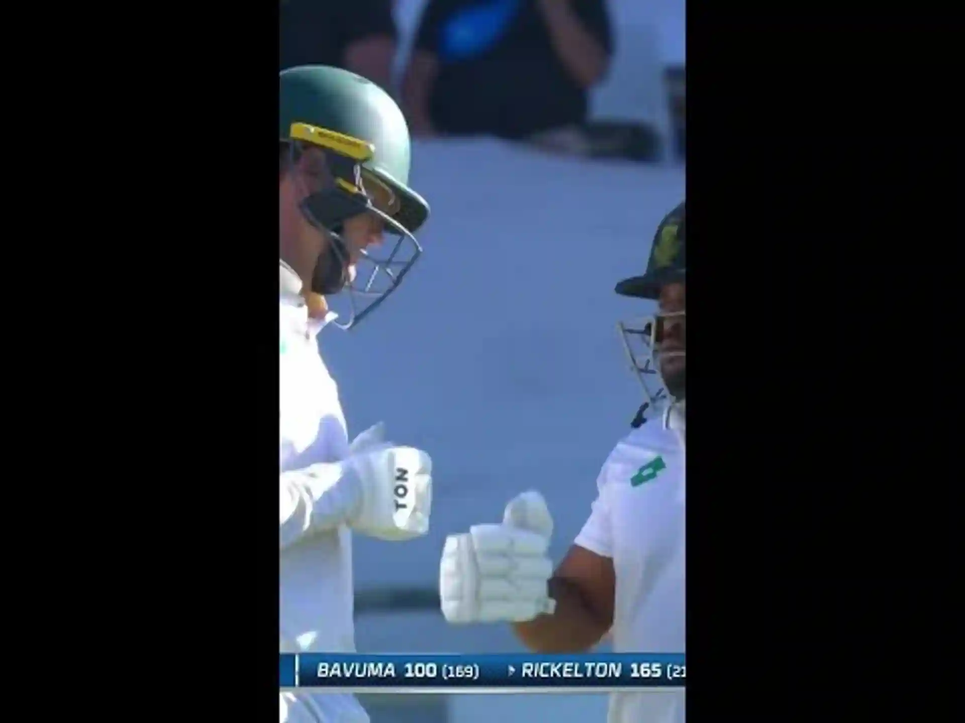 A GENIUS AT WORK! Temba celebrates his 4th Test ton