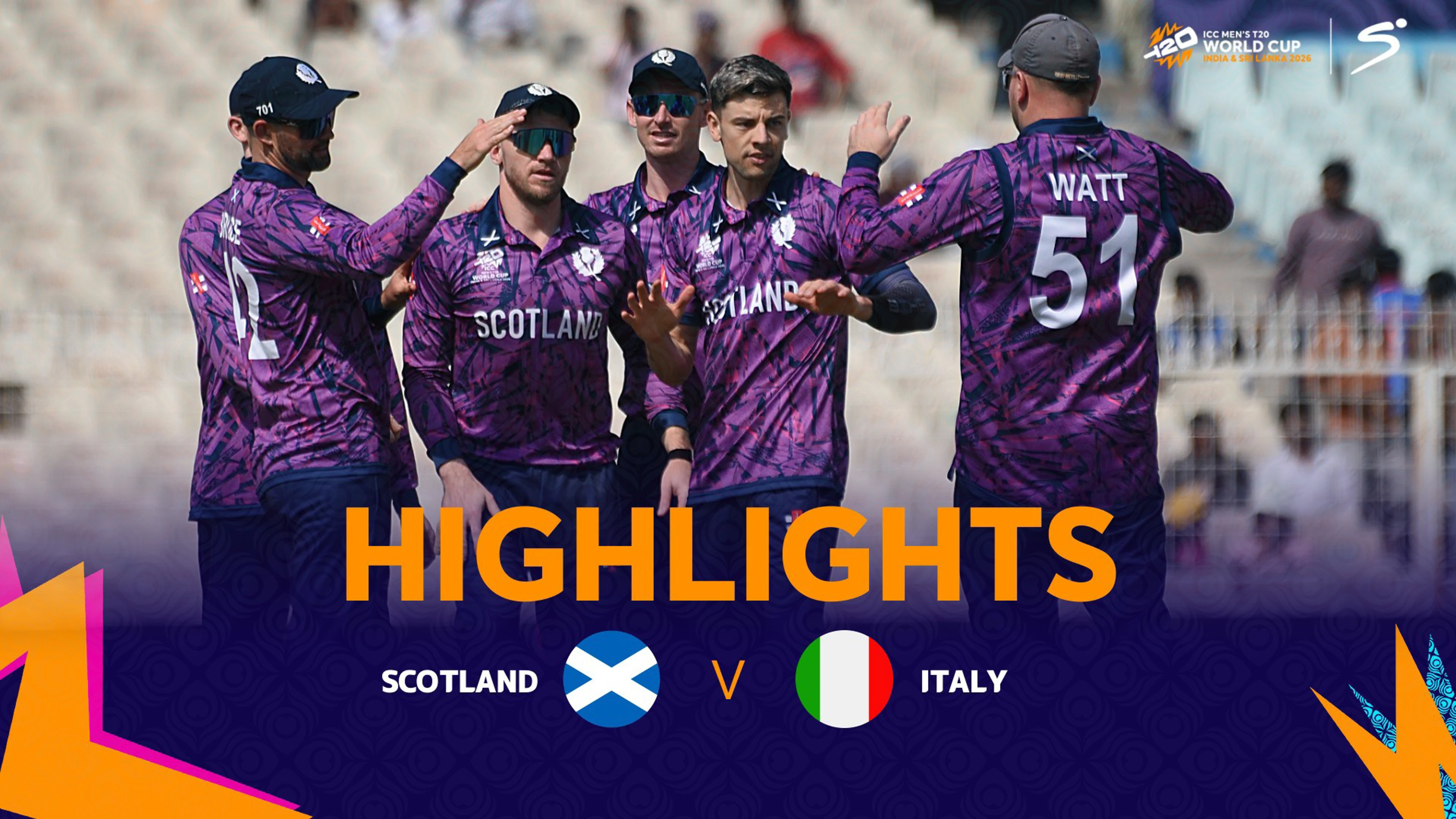 Scotland v Italy | Match Highlights | ICC T20 World Cup Group C