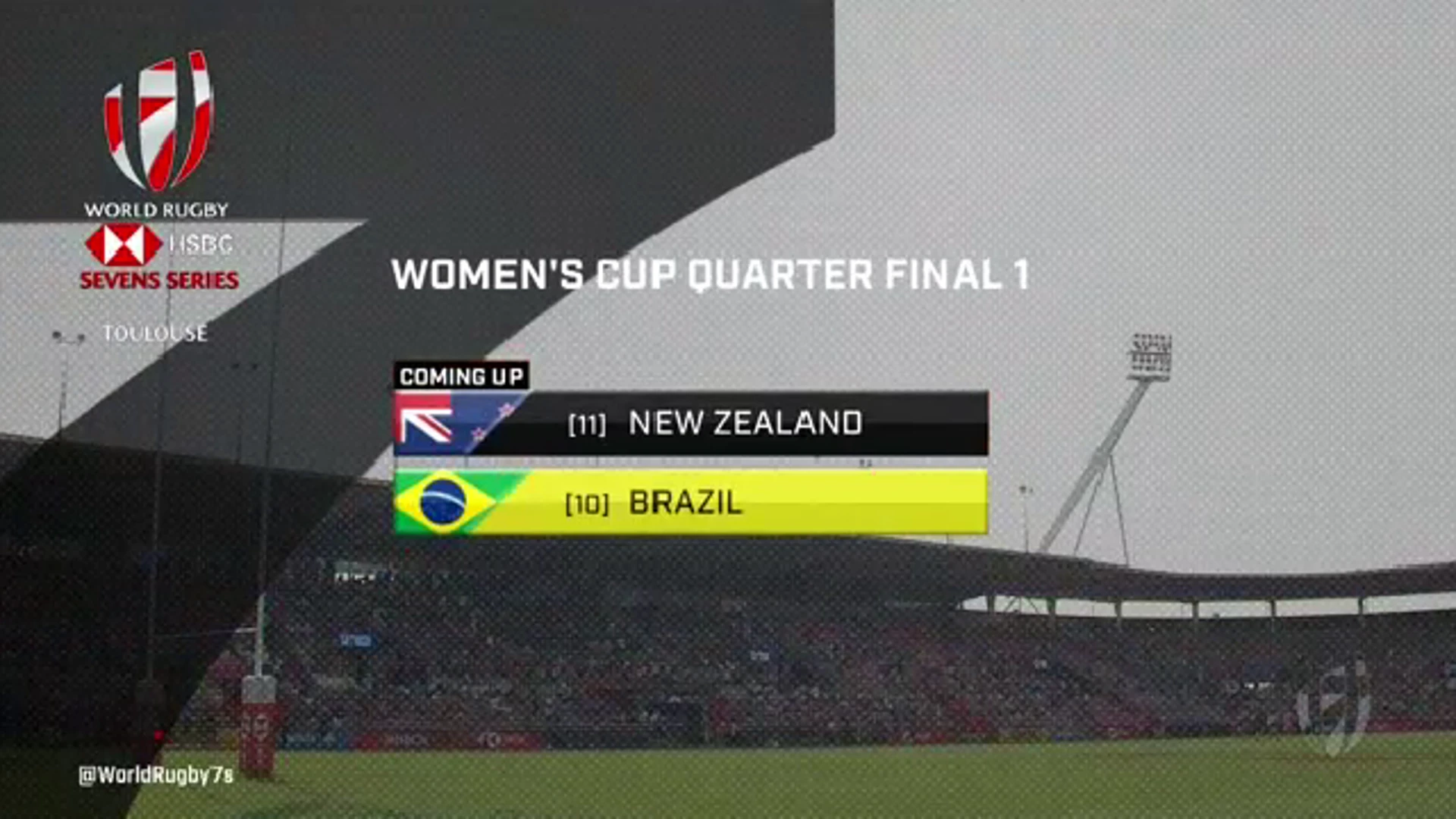 World Rugby HSBC Women's Sevens Series Toulouse | New Zealand v Brazil | Cup QF1 | Highlights