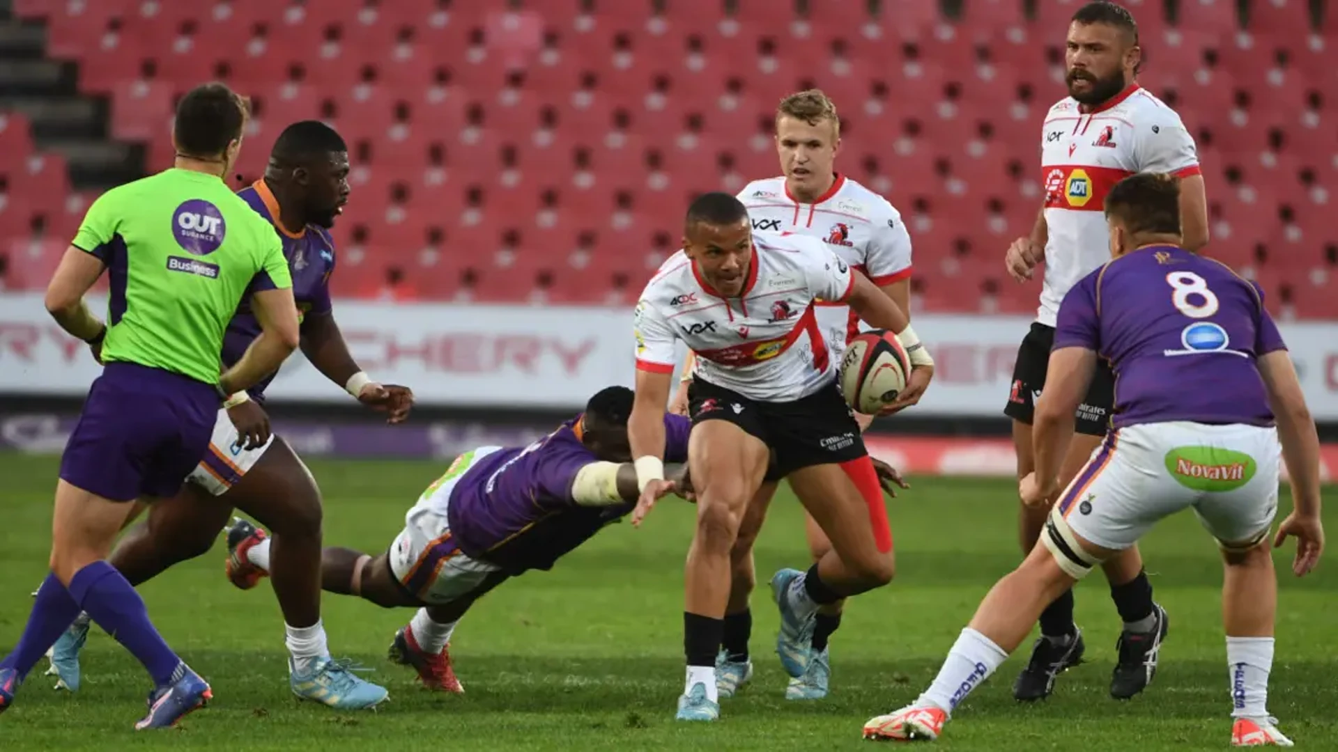 TOP SPOT SECURED: Lions maul Griffons