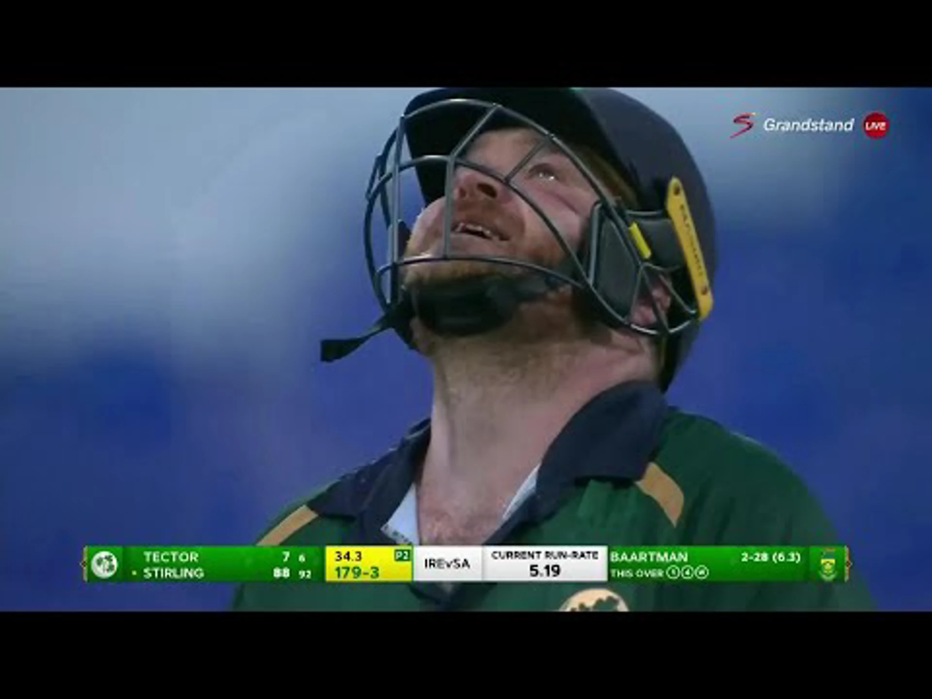 Ireland v South Africa | 3rd ODI | 1st innings | Ottniel Baartman 2