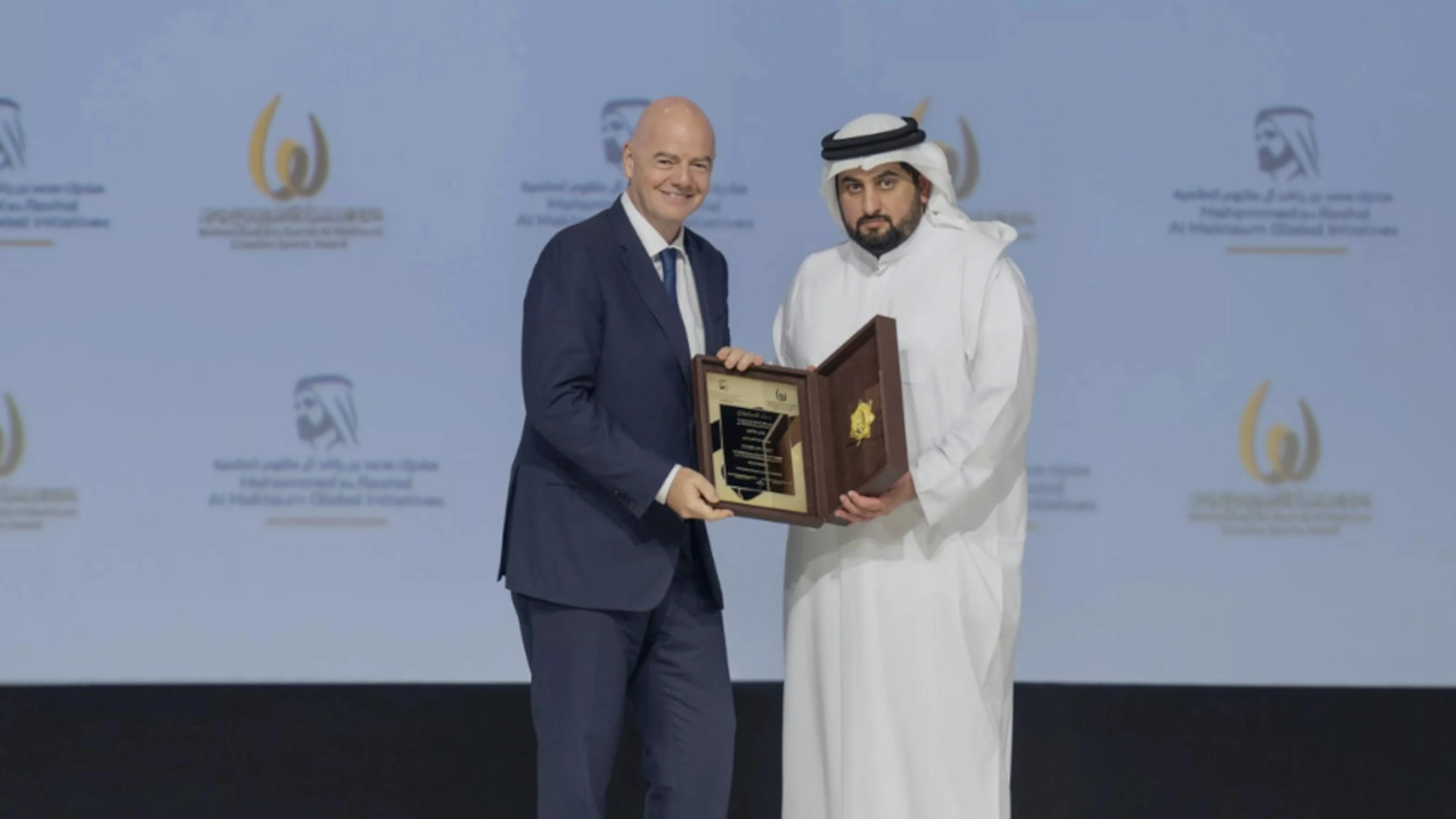 Fifa president receives award in Dubai