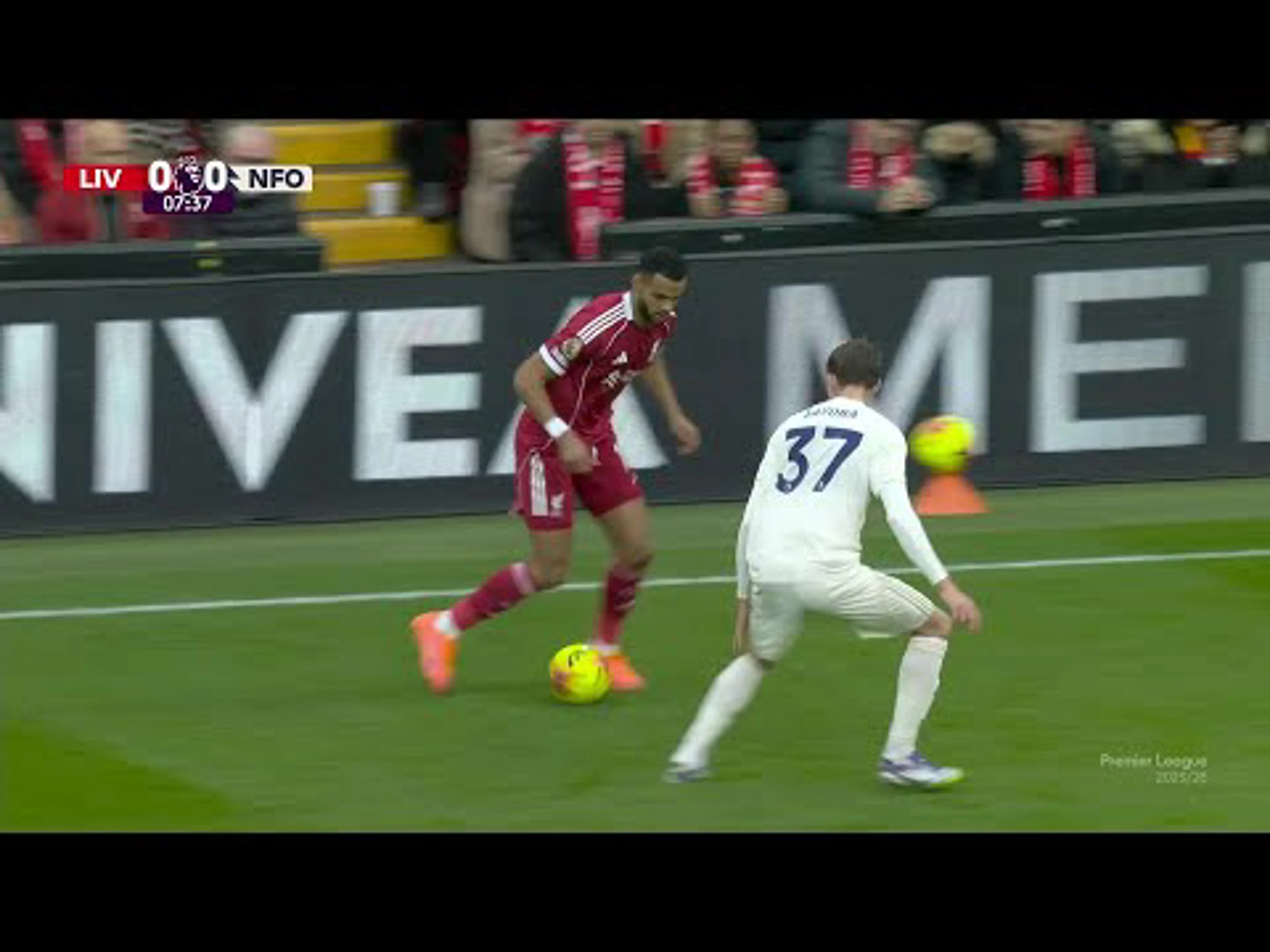 Elliot Anderson | 8ᵗʰ Minute Spectacular Defensive Act v Liverpool