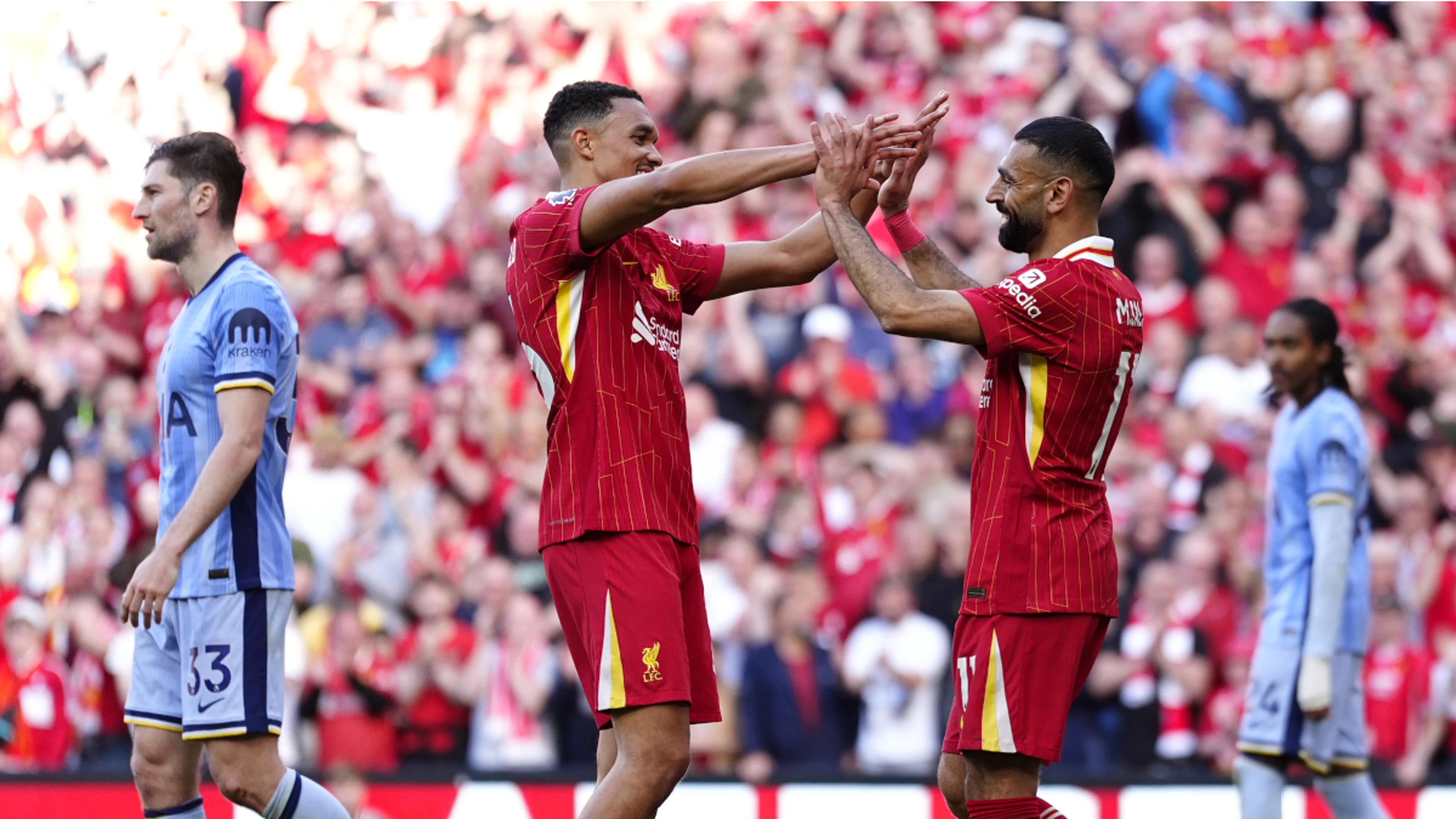 Imperious Liverpool smash Tottenham to win Premier League title