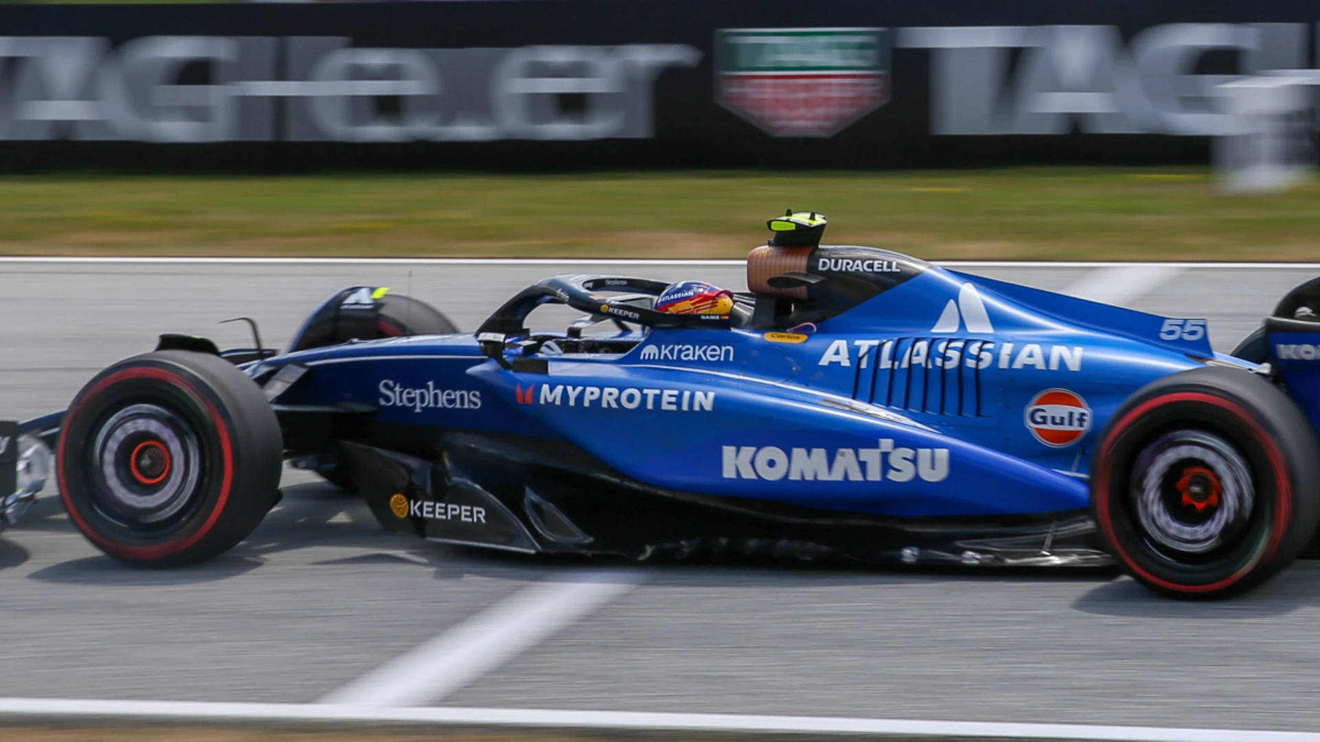 Austrian GP delayed after Sainz' Williams catches fire