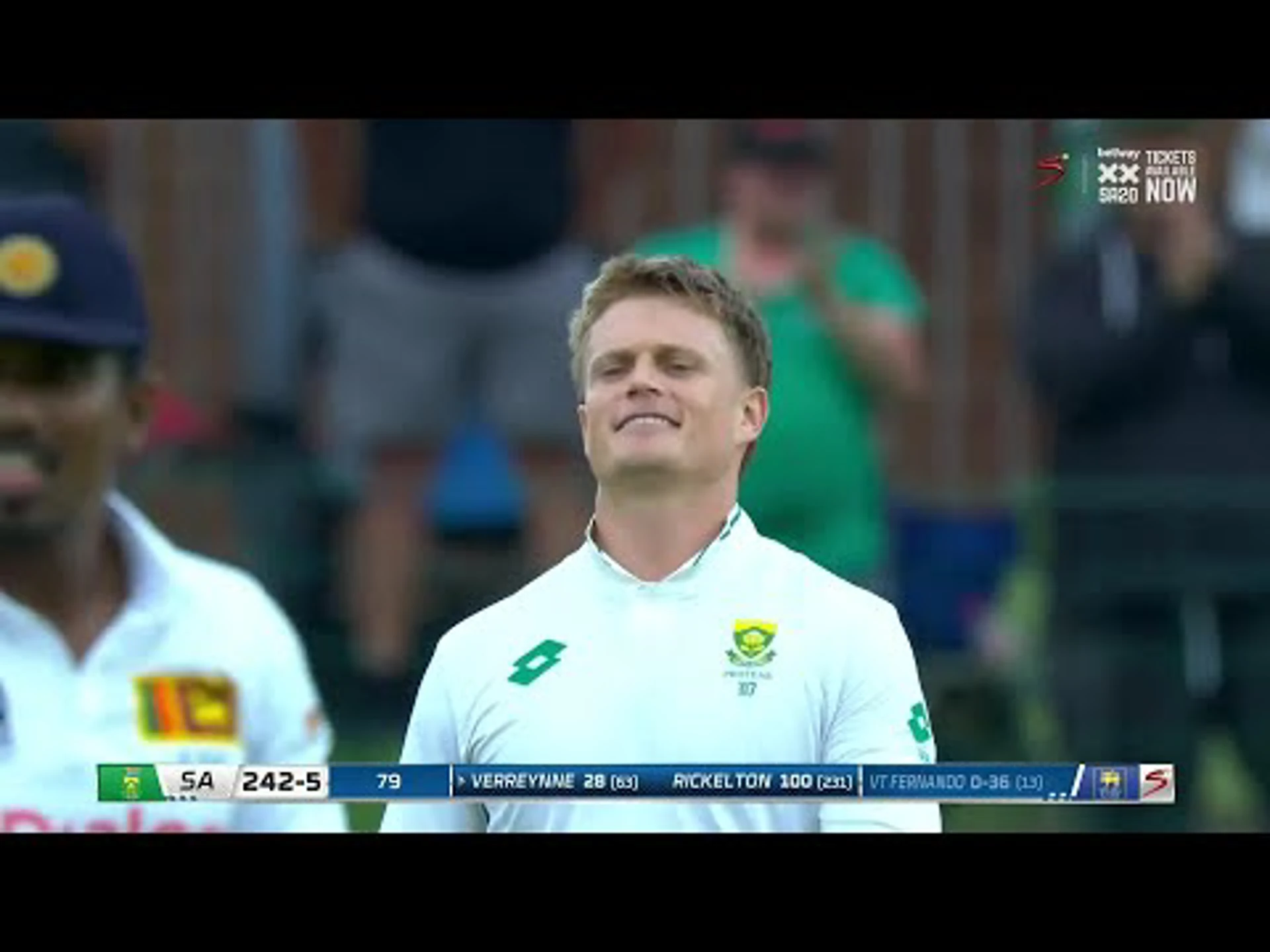 Ryan Rickelton 101 runs | South Africa v Sri Lanka | 2nd Test Day 1