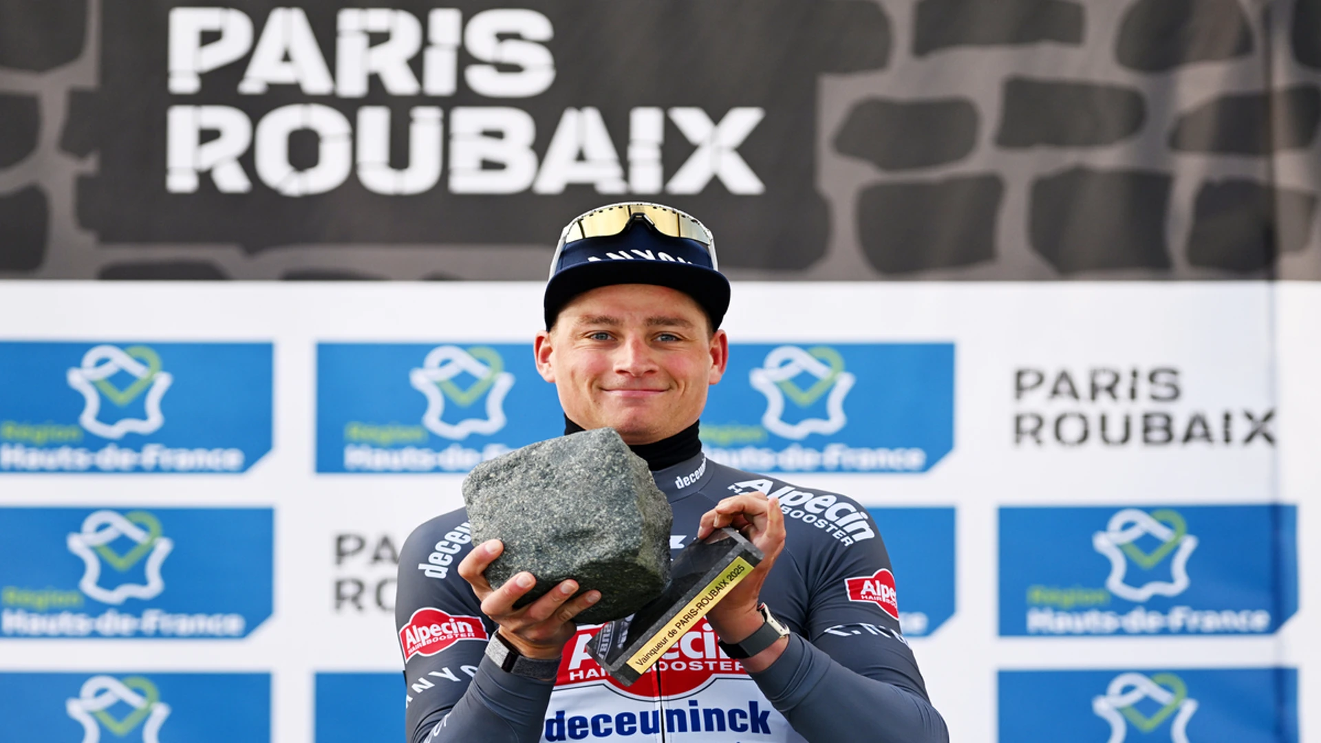KING OF THE COBBLES: Van der Poel wins third straight Paris-Roubaix