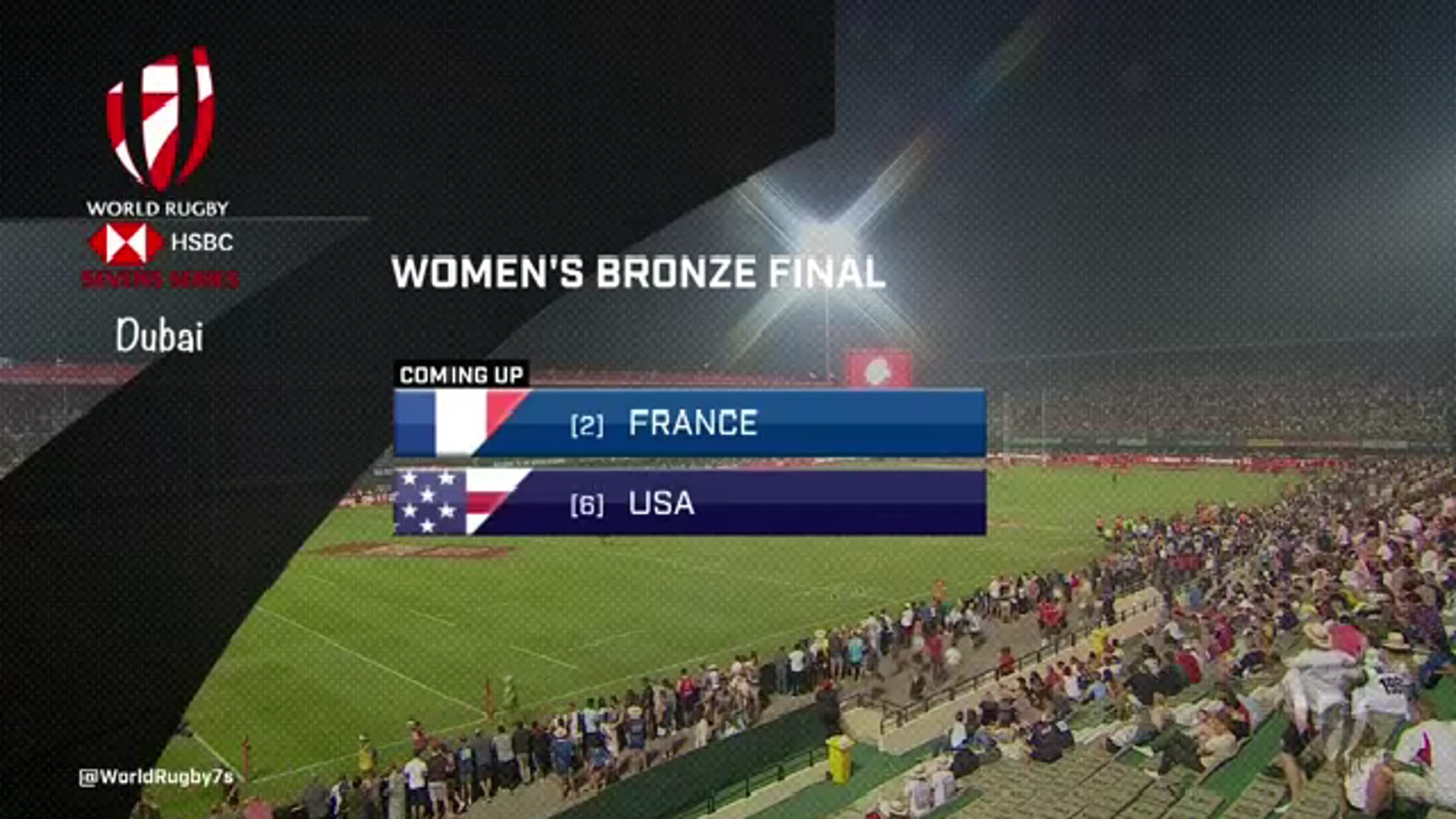 World Rugby HSBC Women's Sevens Series Dubai | France v USA | 3rd Place | Highlights