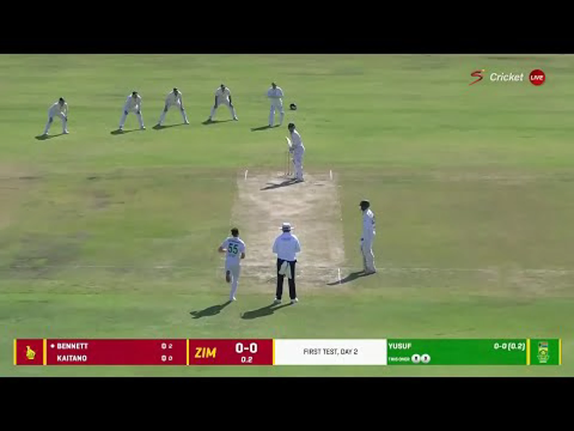 Zimbabwe v South Africa | 1st Test | 2nd day