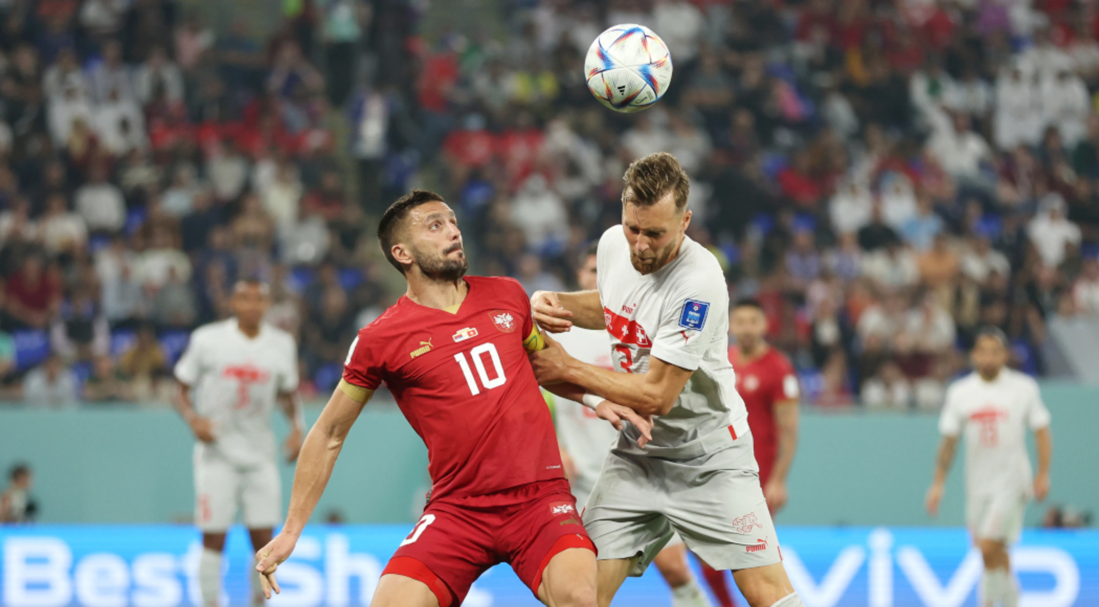 Serbia and Switzerland level at halftime