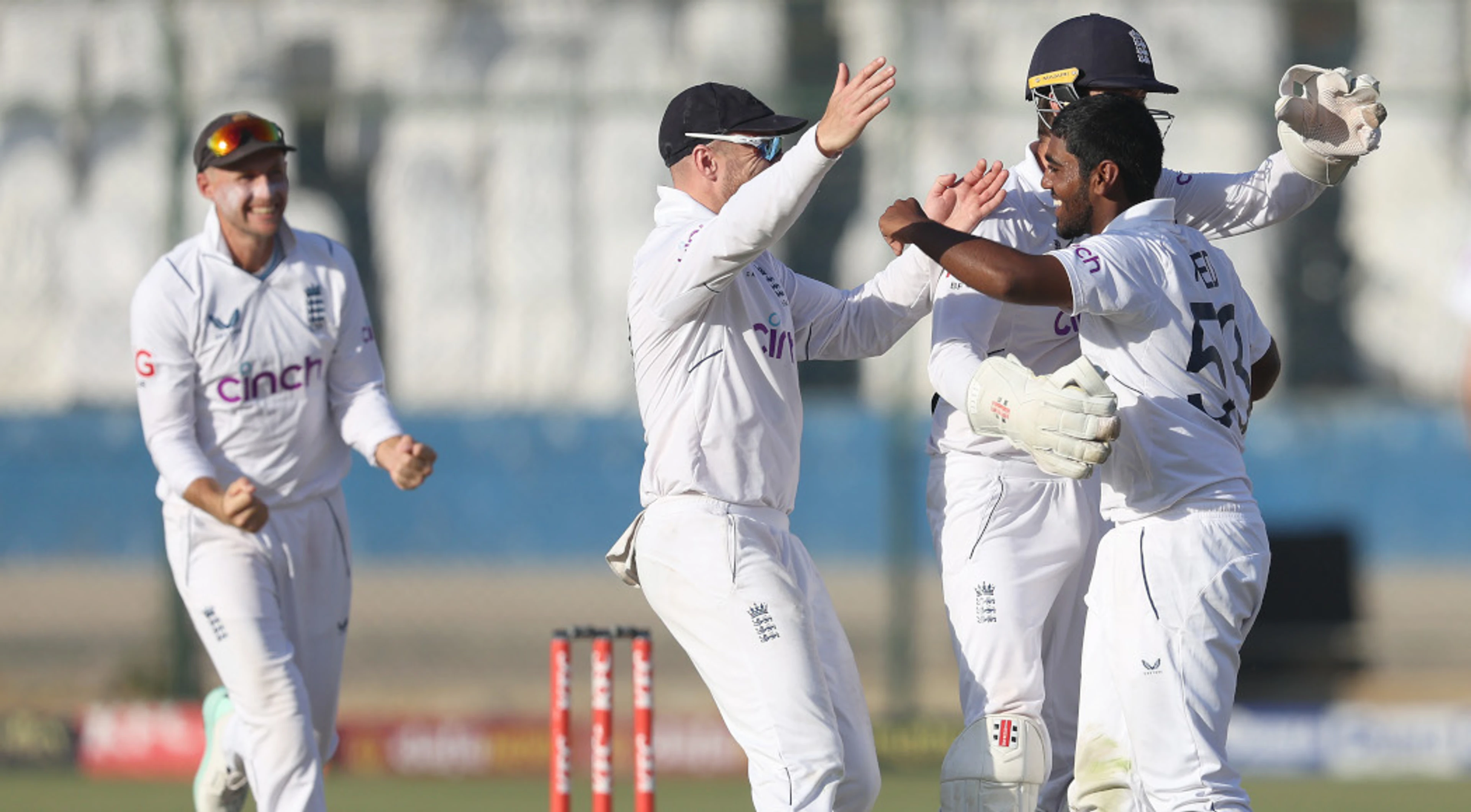 Ahmed's record haul sets England on course for clean sweep in Pakistan