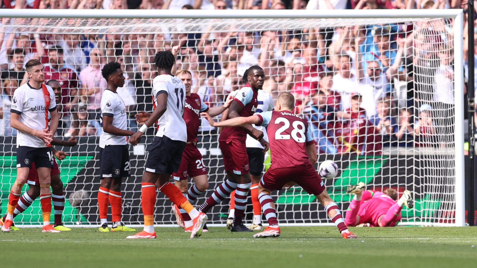 West Ham deal hammer blow to Luton's survival hopes with win