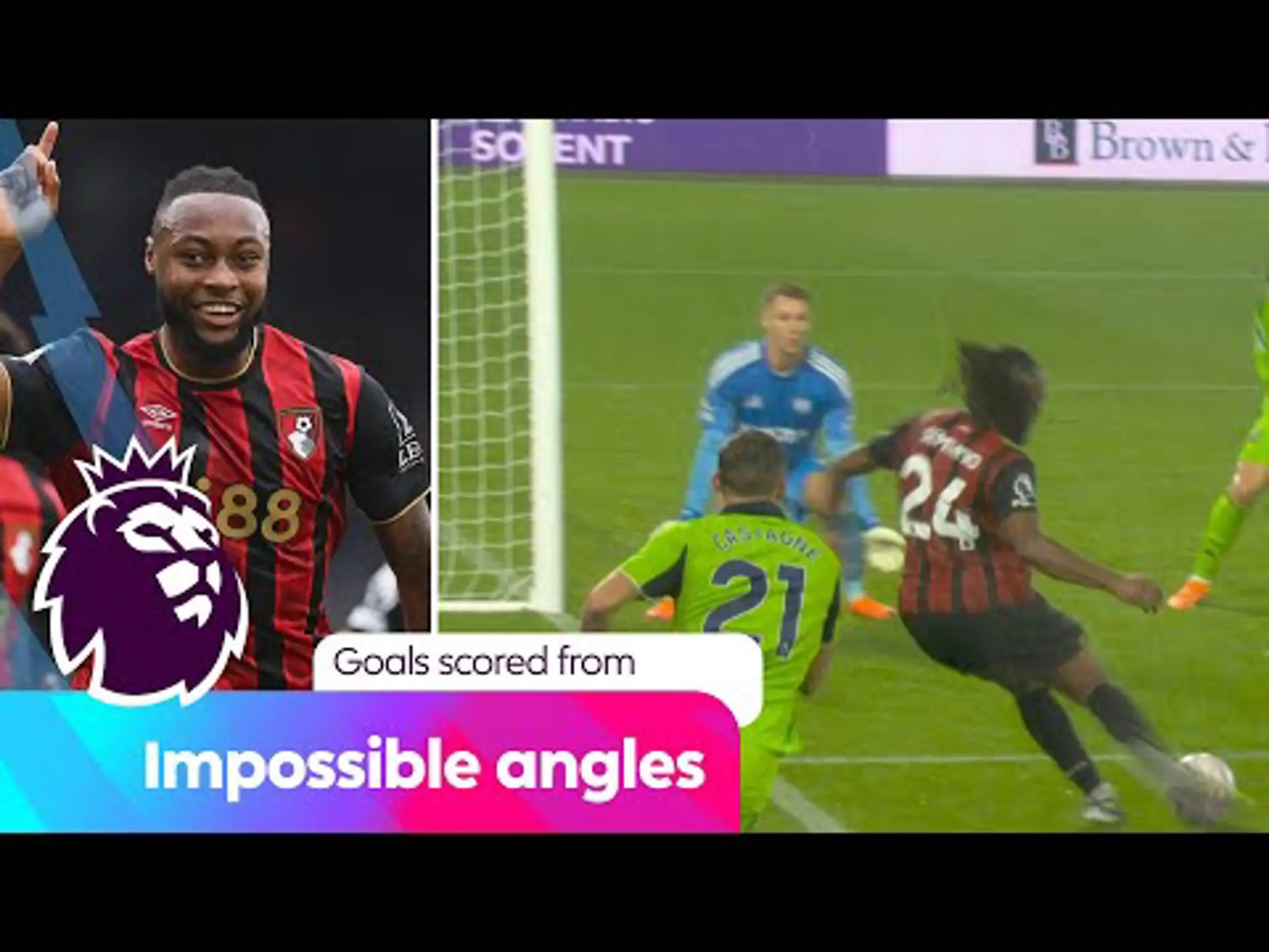 INSANE! Goals scored from impossible angles! Premier League