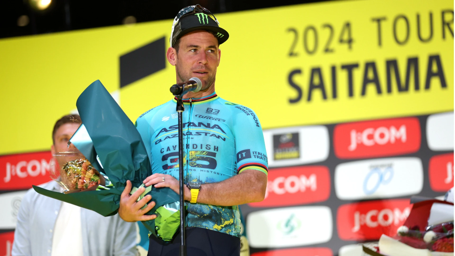 Cavendish coy on future as Girmay wins in Japan