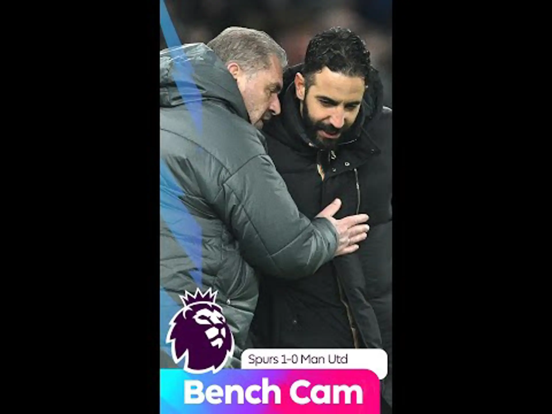 Bench Cam | Ange Postecoglou and Ruben Amorim react to Spurs' win against Man United!