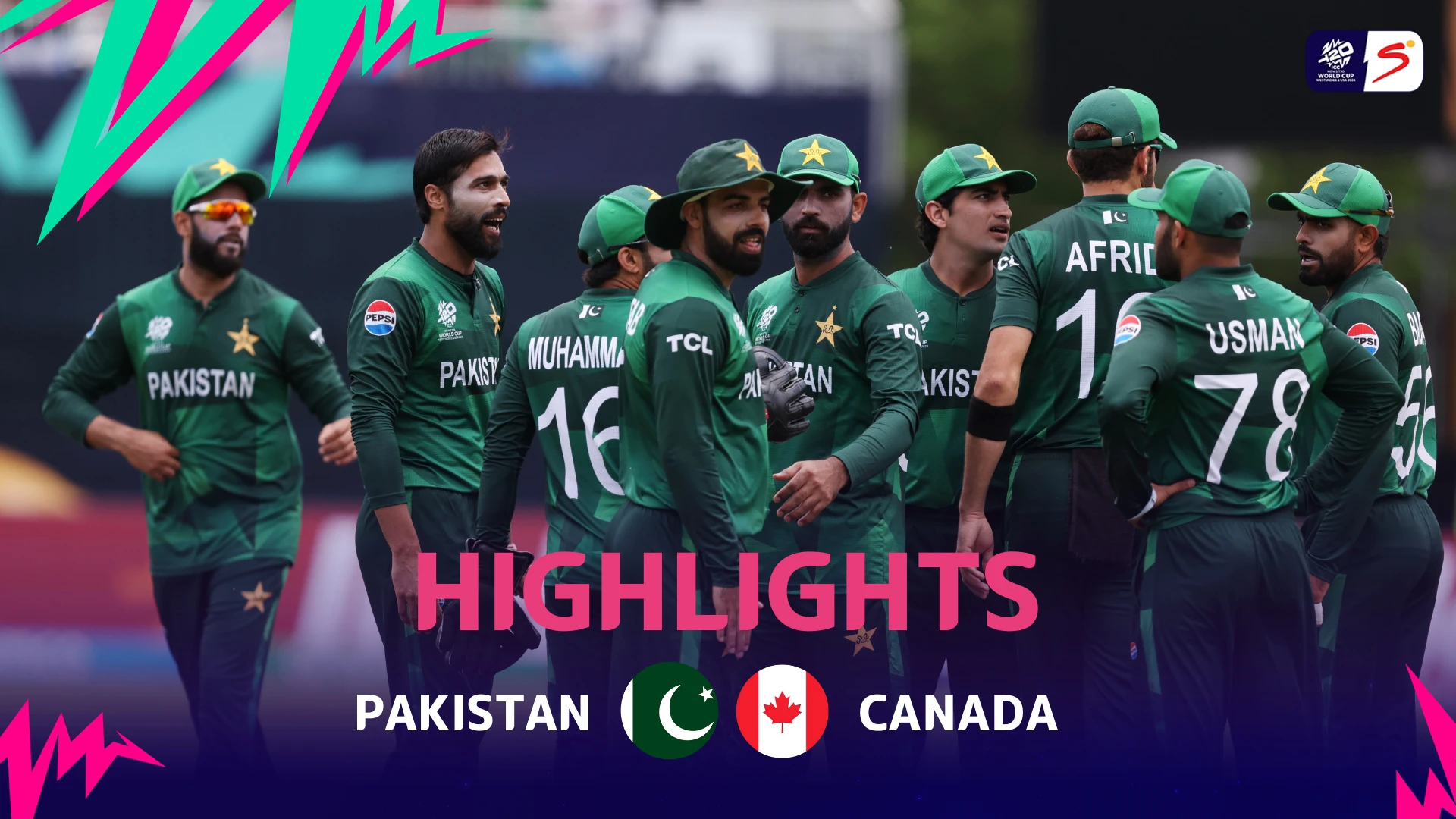 Pakistan v Canada | Match Highlights | ICC T20 World Cup Group A