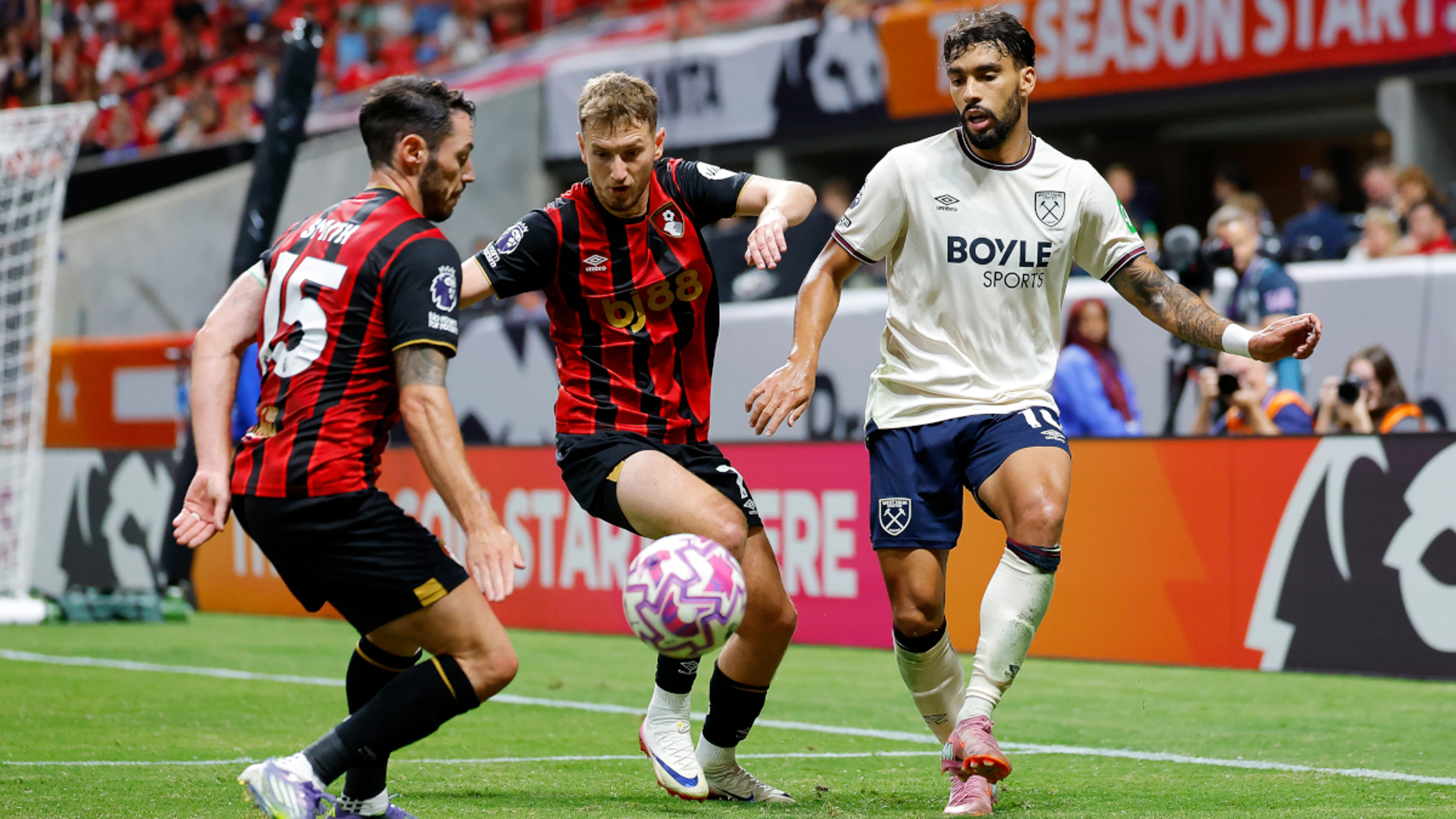 West Ham blanks Bournemouth in Premier League US series