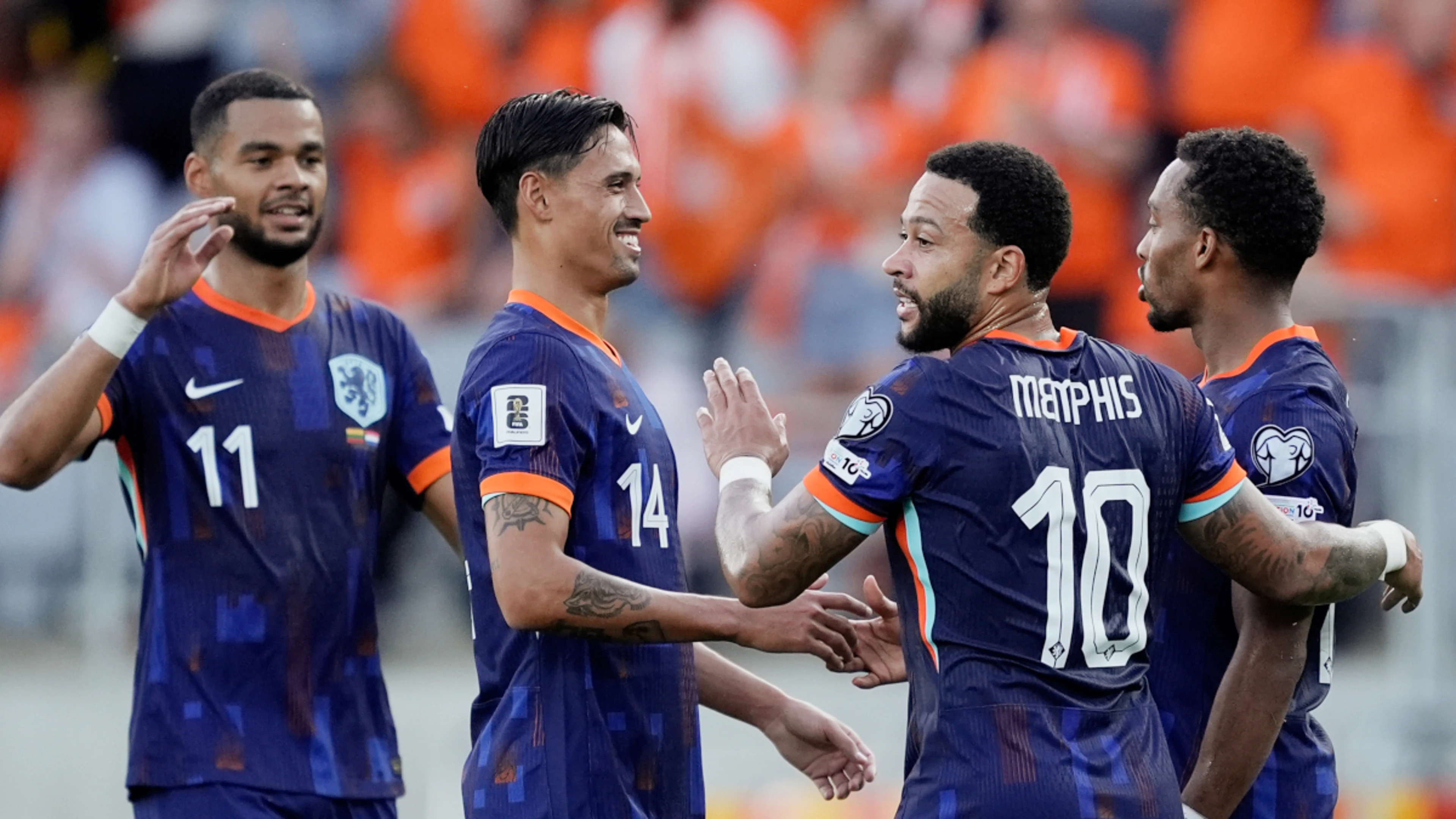 Depay becomes Netherlands' top scorer in World Cup qualifying win
