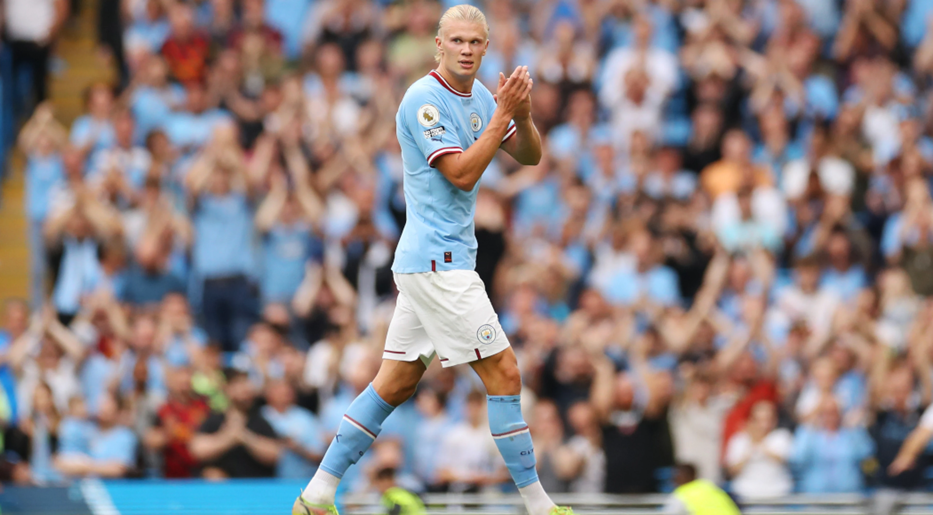 Haaland scores hat-trick as City fight back to beat Palace