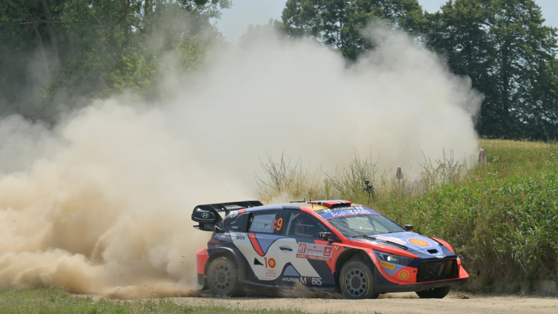 Mikkelsen leads in Poland with Rovanpera close behind