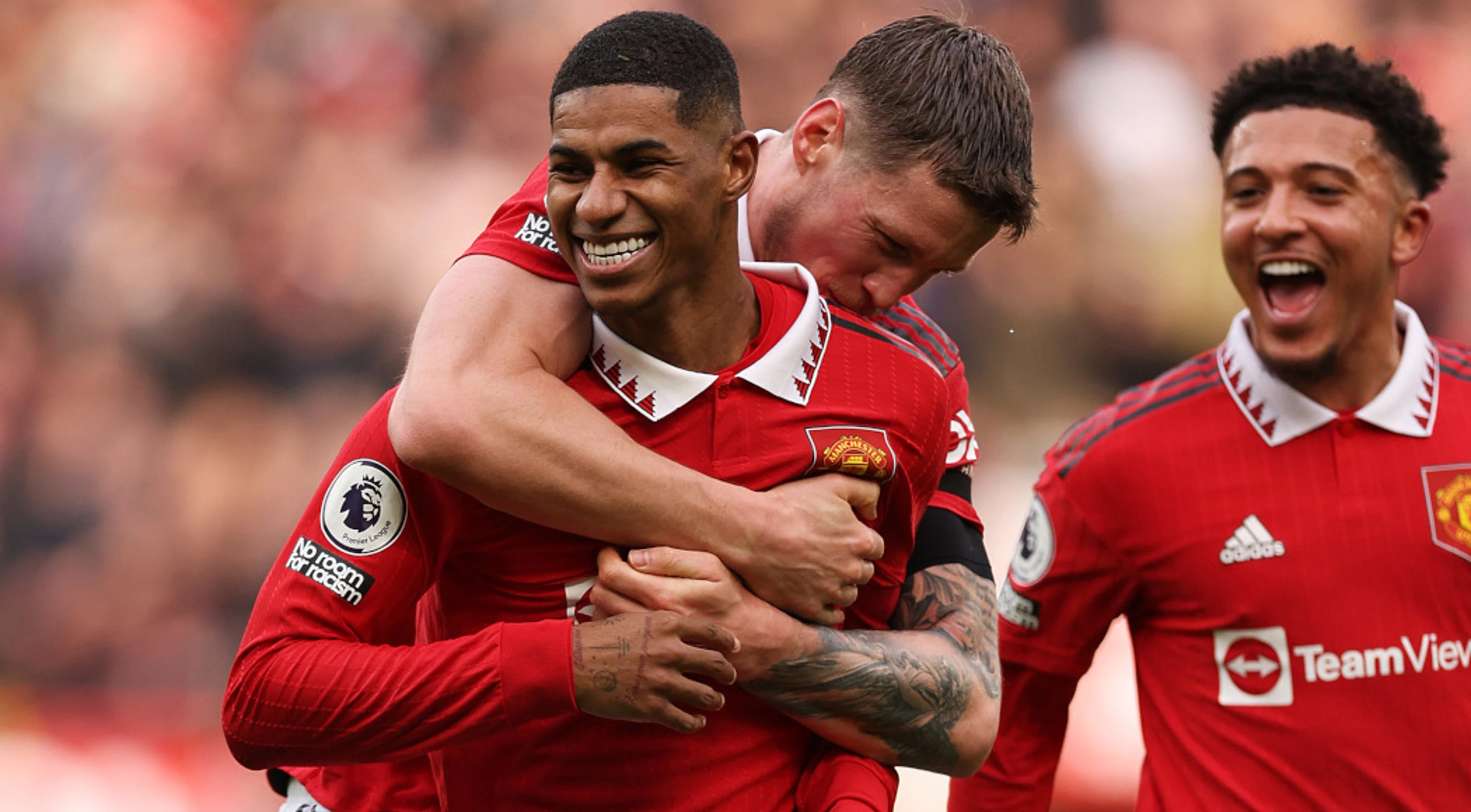 Rashford shines as Man Utd rout Leicester amid takeover race