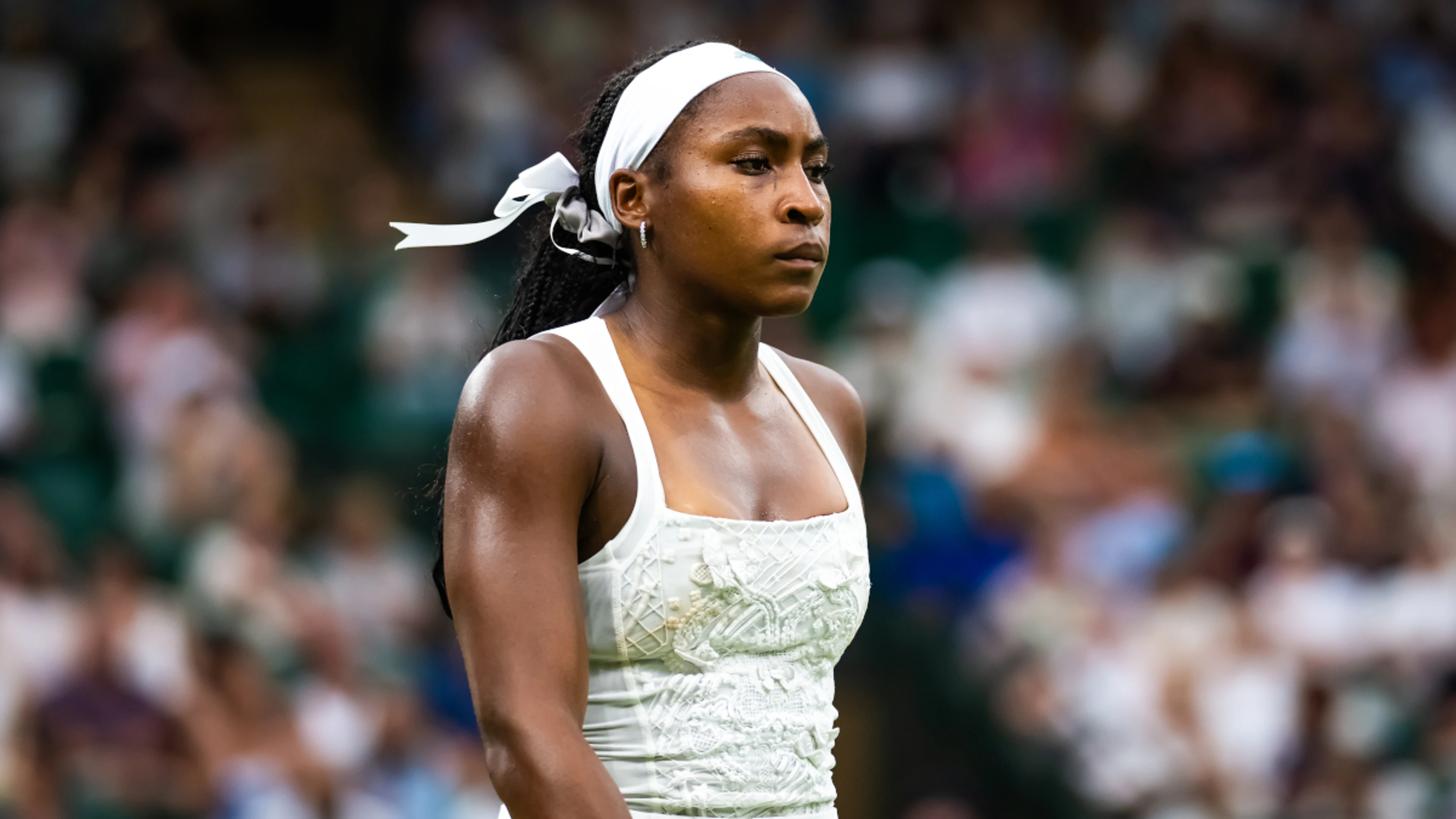 Emotional Gauff blames switch from clay to grass for Wimbledon defeat