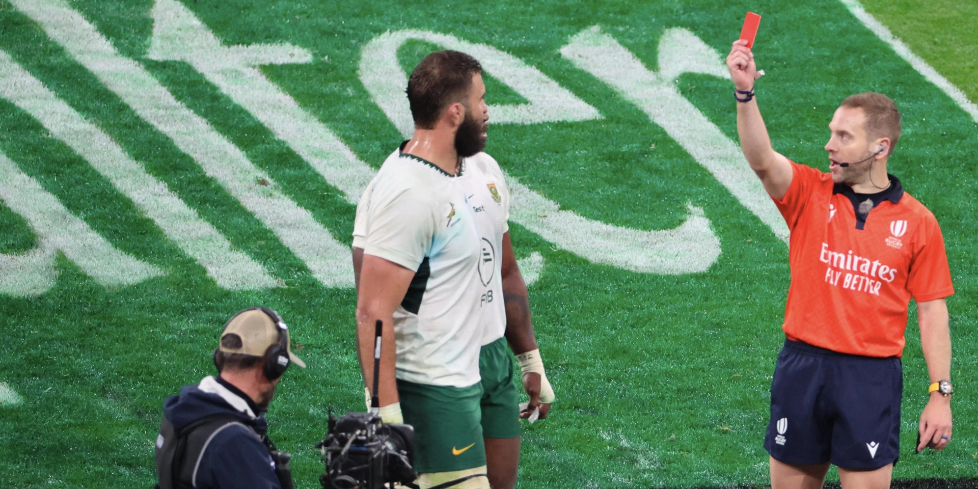 STRIKING IT RICH: Lood’s sending off enabled Boks to make a point
