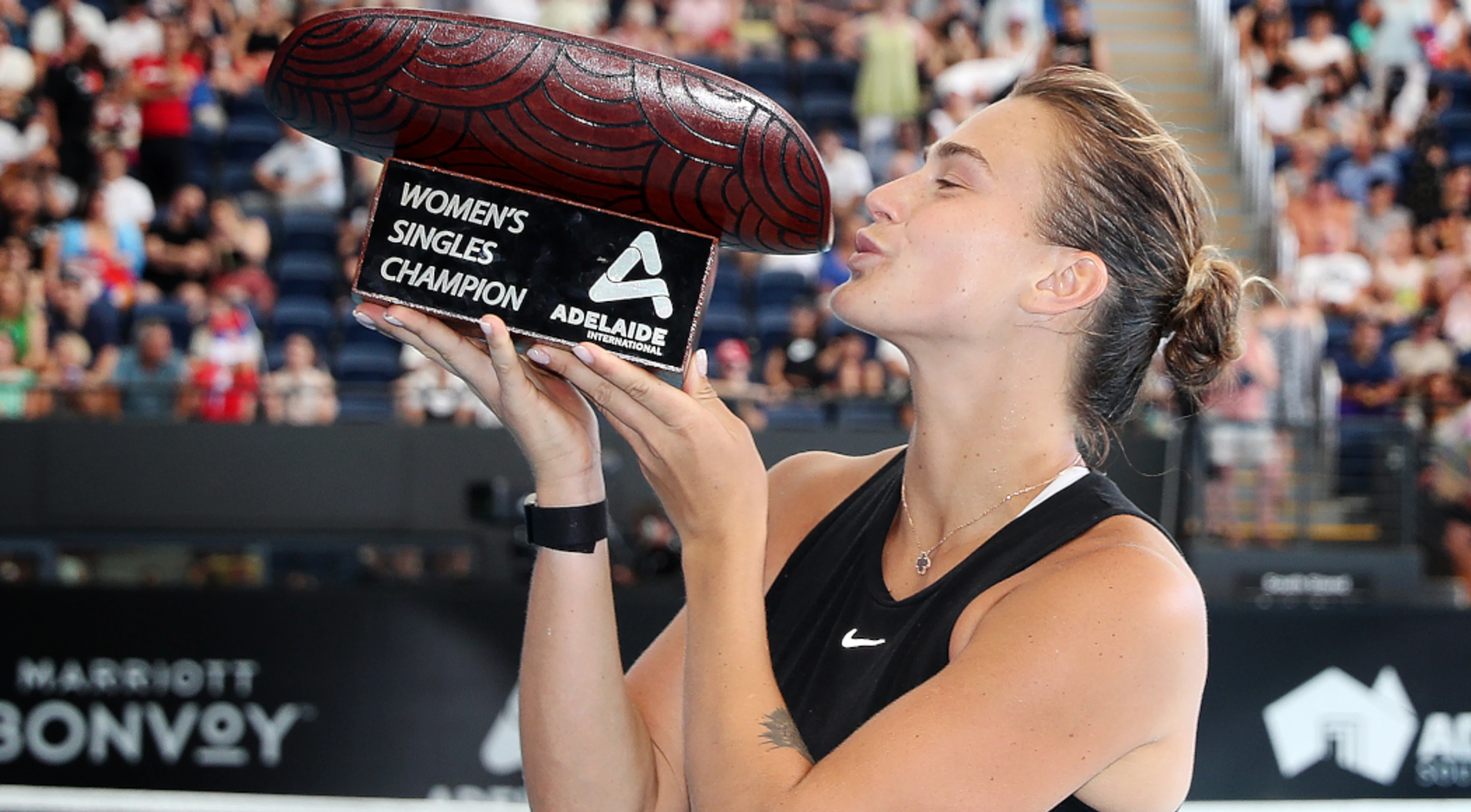 Sabalenka stops qualifier Noskova to seal Adelaide title