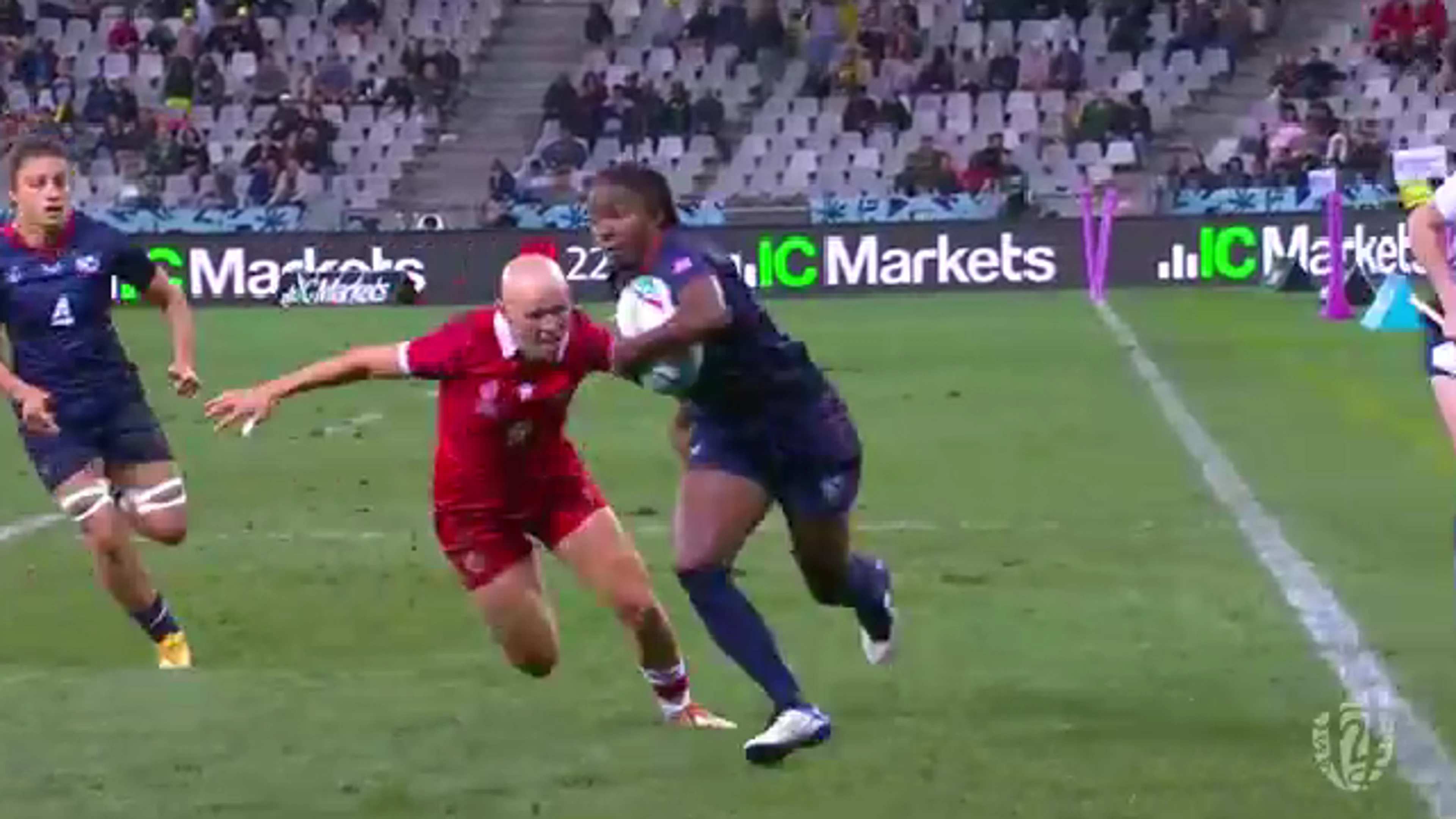 Rugby World Cup Sevens | Women | USA v Canada | Quarter-final 4 | Highlights