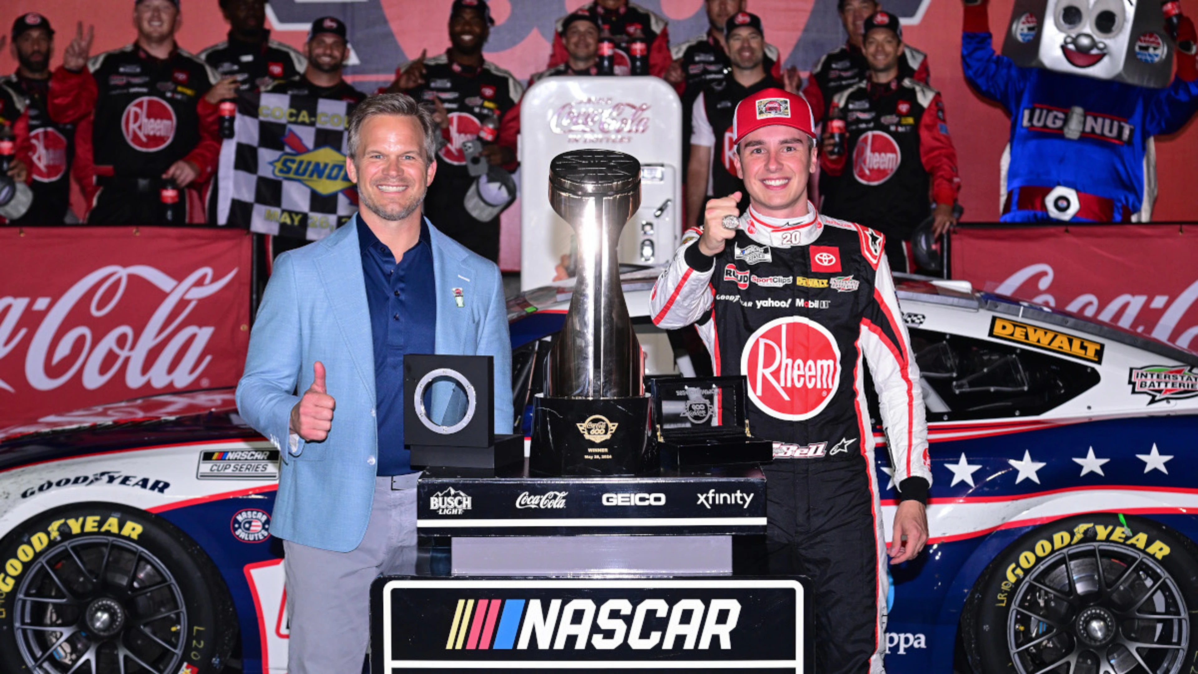  Bell prevails at rain-shortened Coca-Cola 600