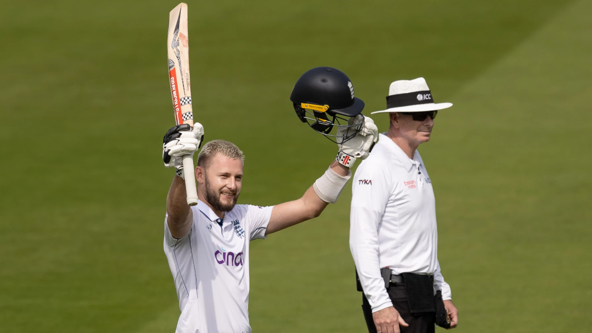 Atkinson's maiden ton pushes England past 400