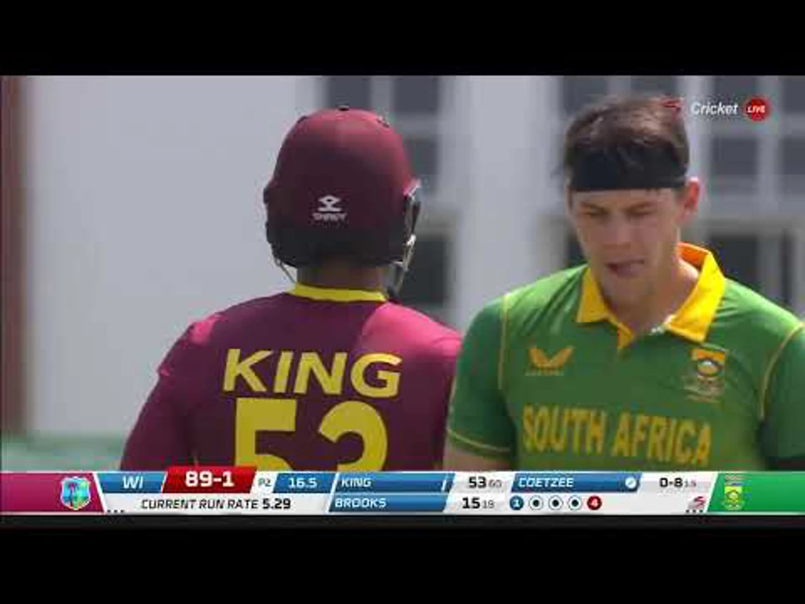 Brandon King 72 | South Africa v West Indies | 3rd ODI