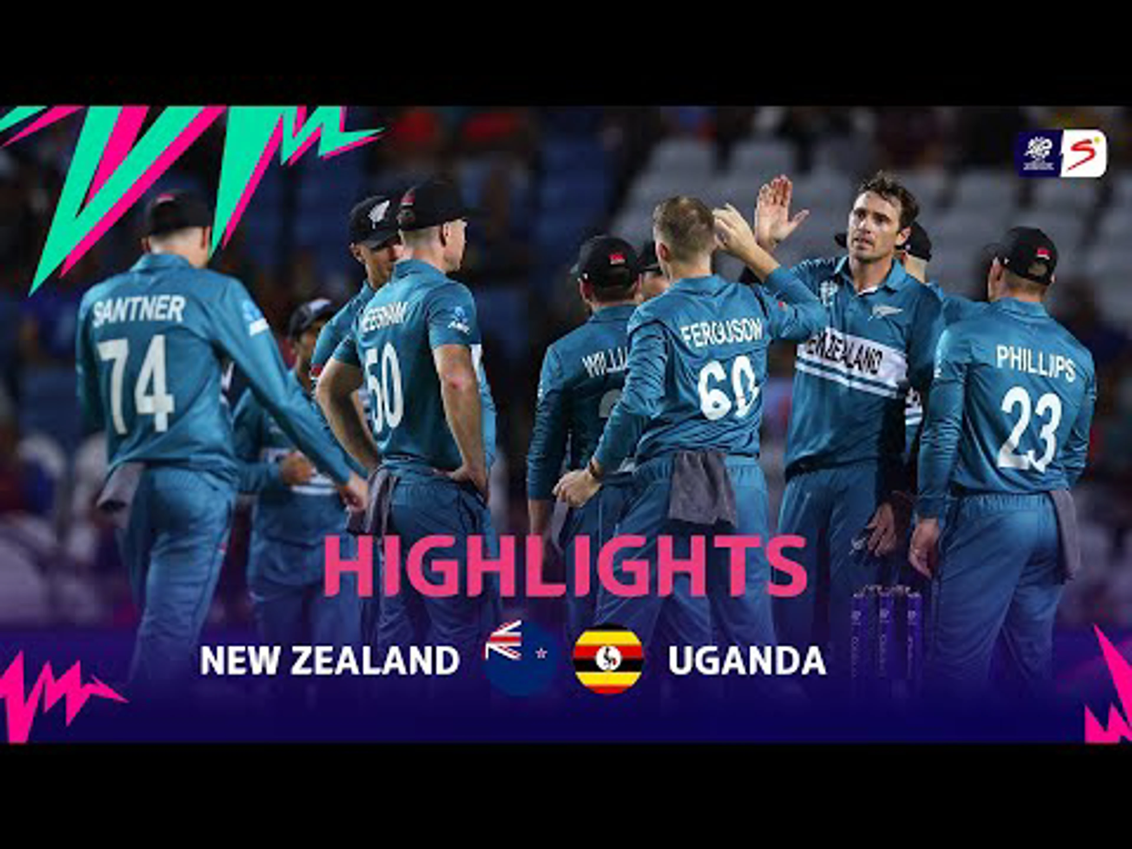 New Zealand v Uganda | Match Highlights | Group C | ICC T20 World Cup