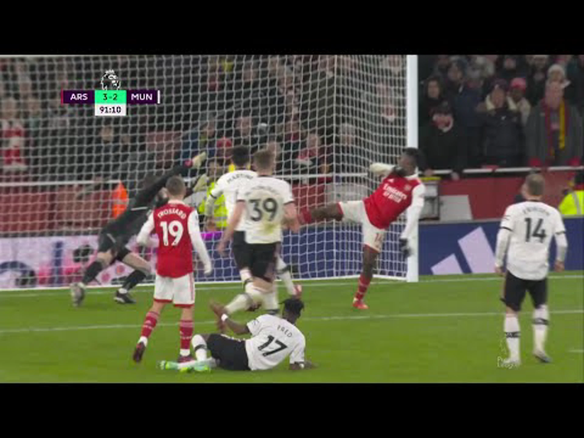 Eddie Nketiah with a Video Review vs. Manchester United