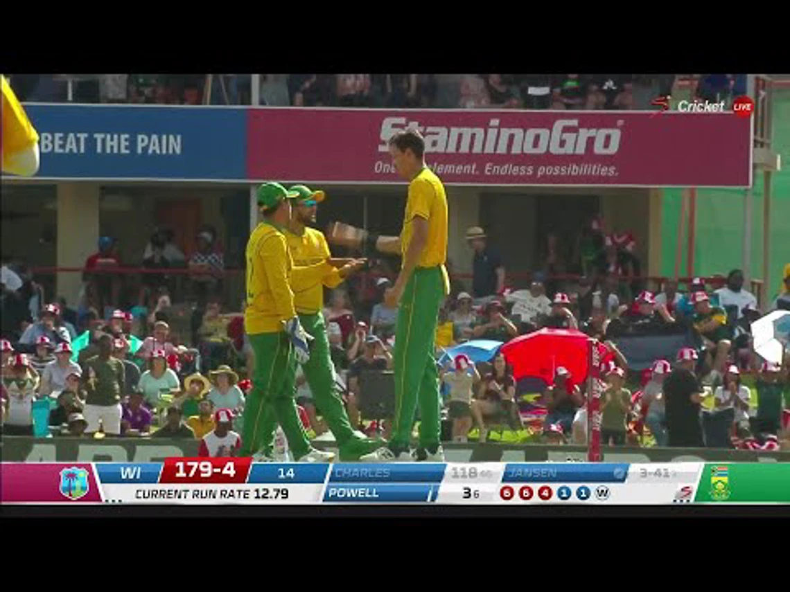 Charles – WICKET | South Africa v West Indies | 2nd T20