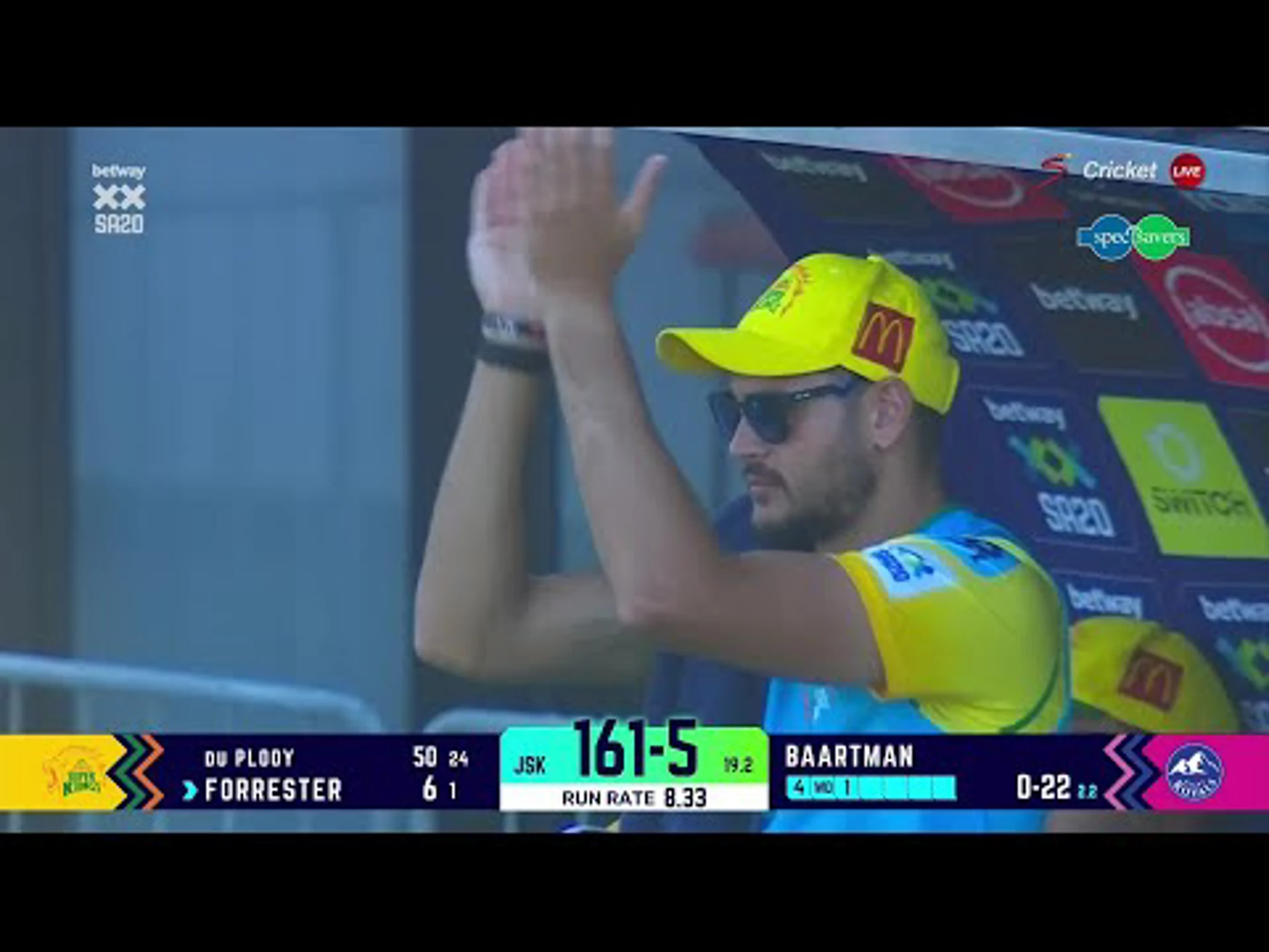 Leus Plooy 54 | Paarl Royals v Joburg Super Kings | Betway SA20