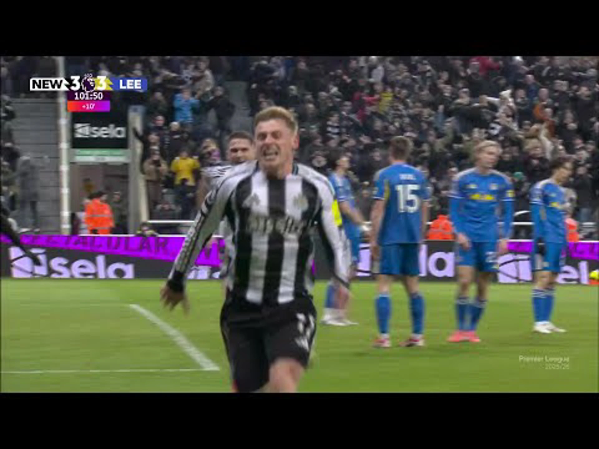 Harvey Barnes | 102ⁿᵈ Minute Spectacular Short Goal v Leeds United