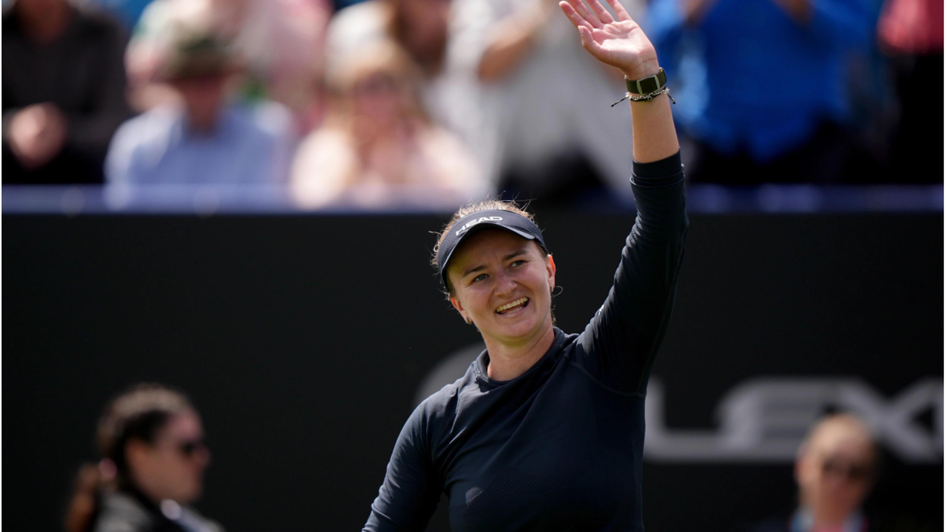 Krejcikova battles past Dart at windy Eastbourne, Raducanu survives scare