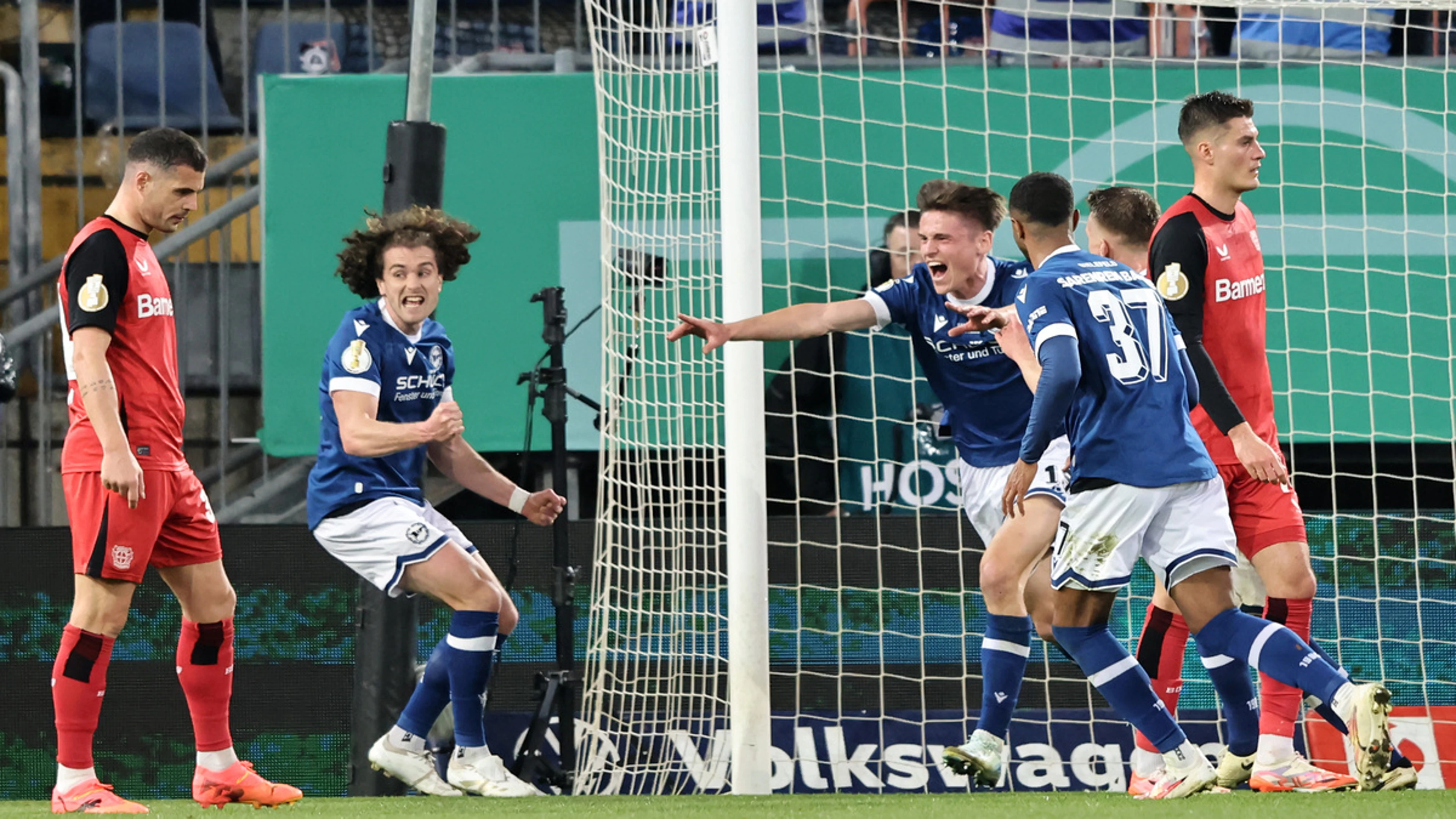 Third-division Bielefeld shock holders Leverkusen in German Cup