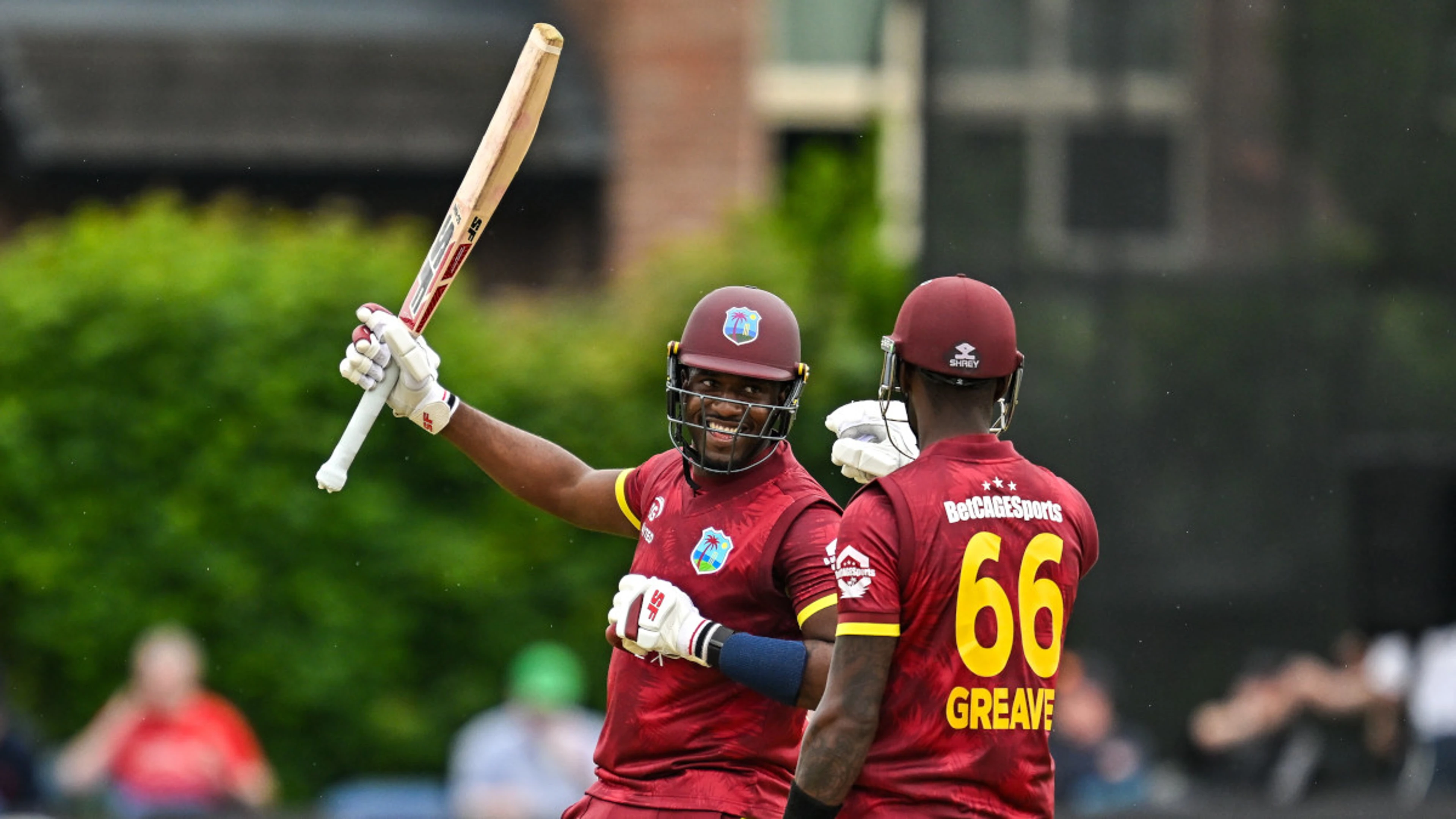 West Indies' Forde equals fastest ODI fifty before rain halts Ireland game