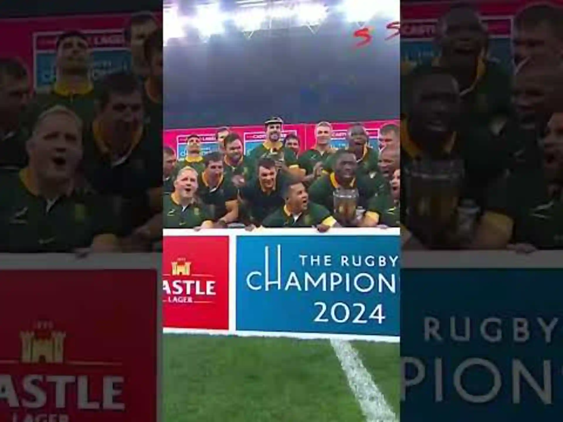 The Boks lift the Rugby Championship trophy