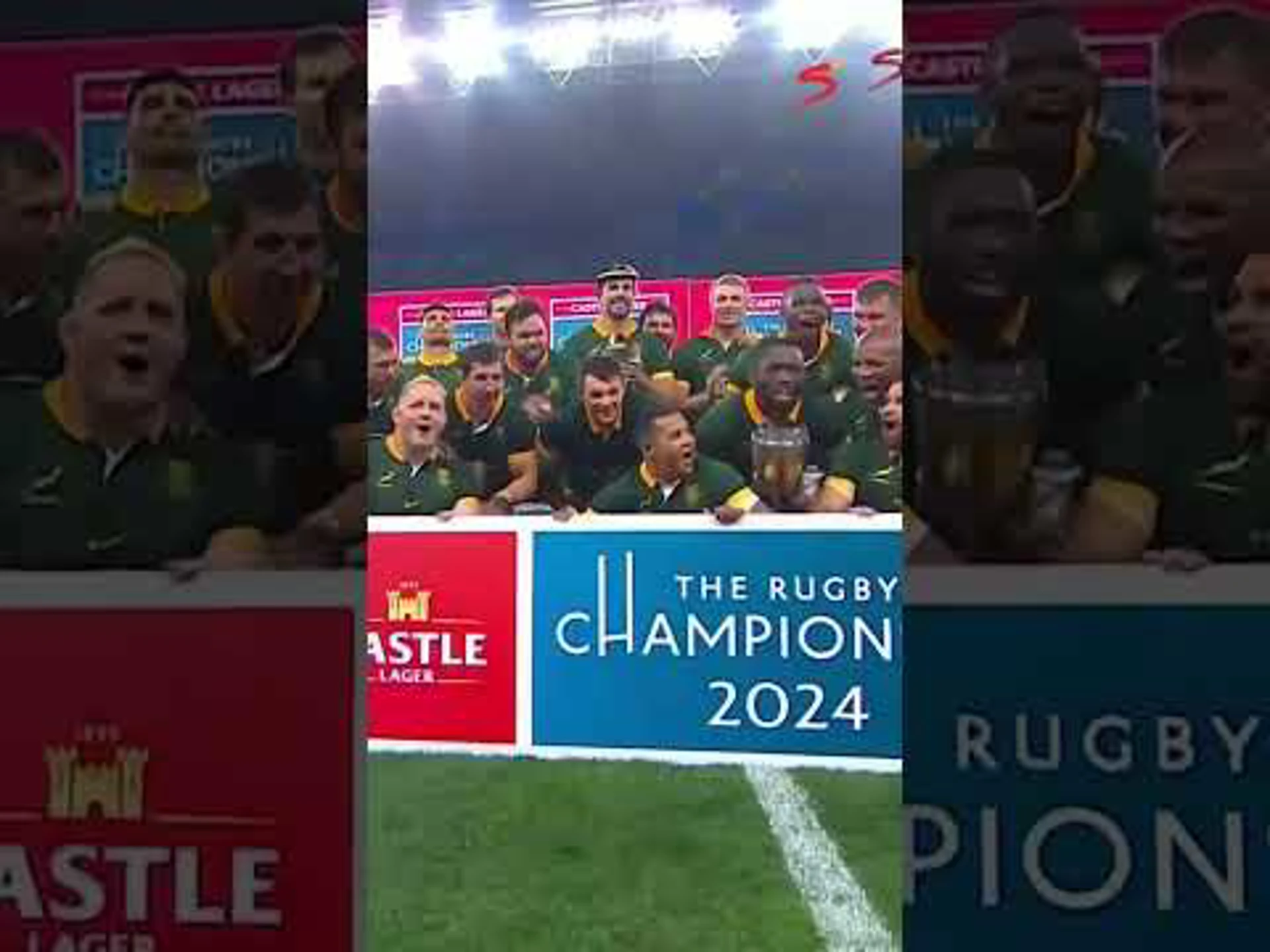 The Boks lift the Rugby Championship trophy