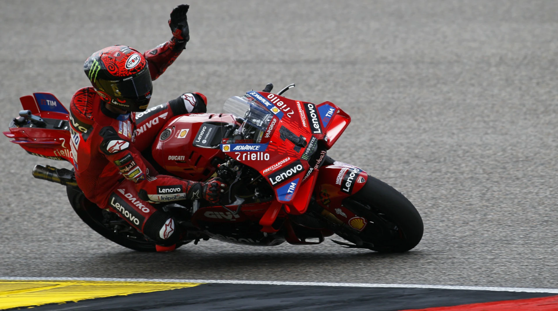 Bagnaia capitalises on late Martin crash to win German MotoGP