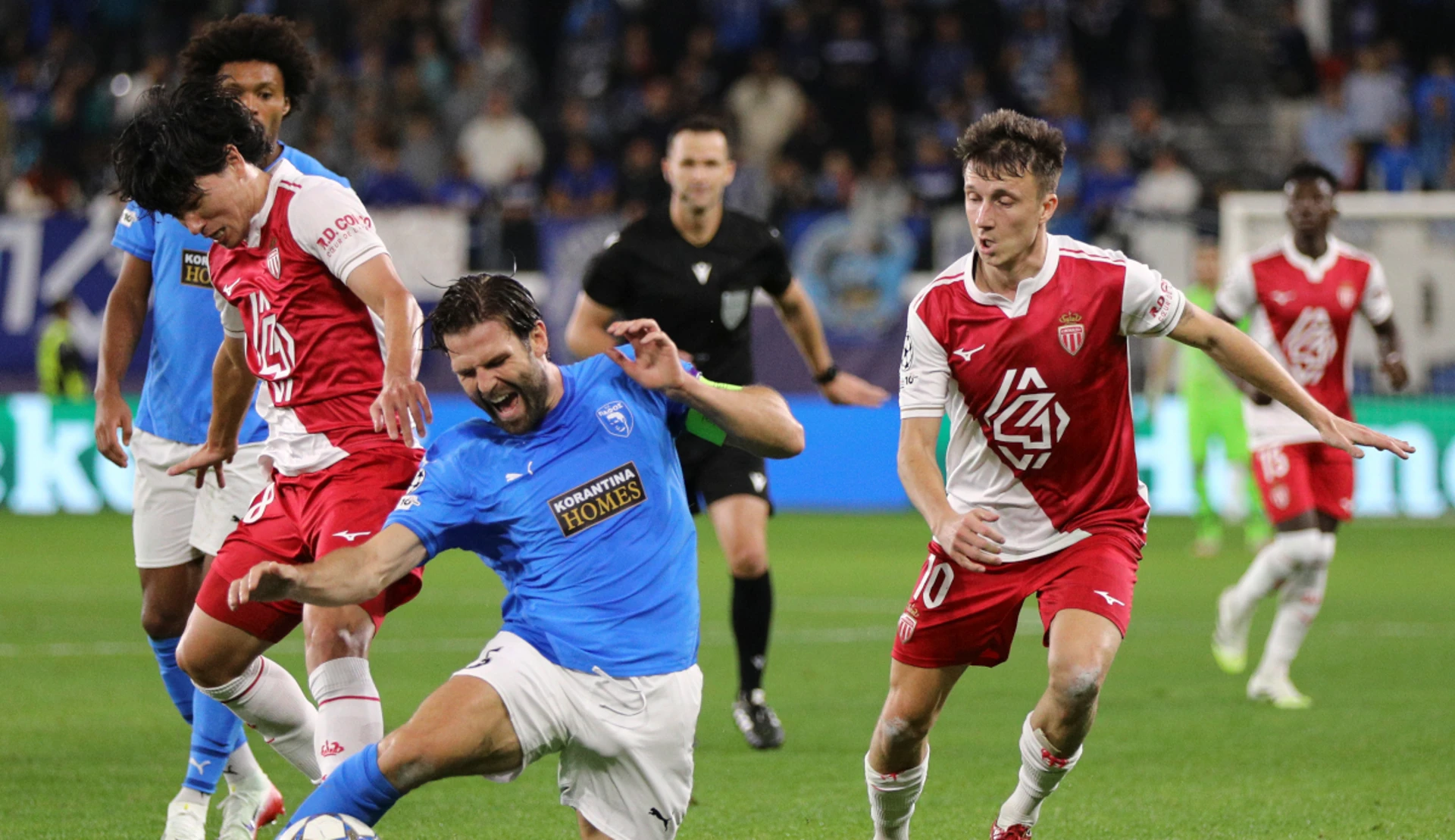 Pafos rescued by late own goal in draw with Monaco